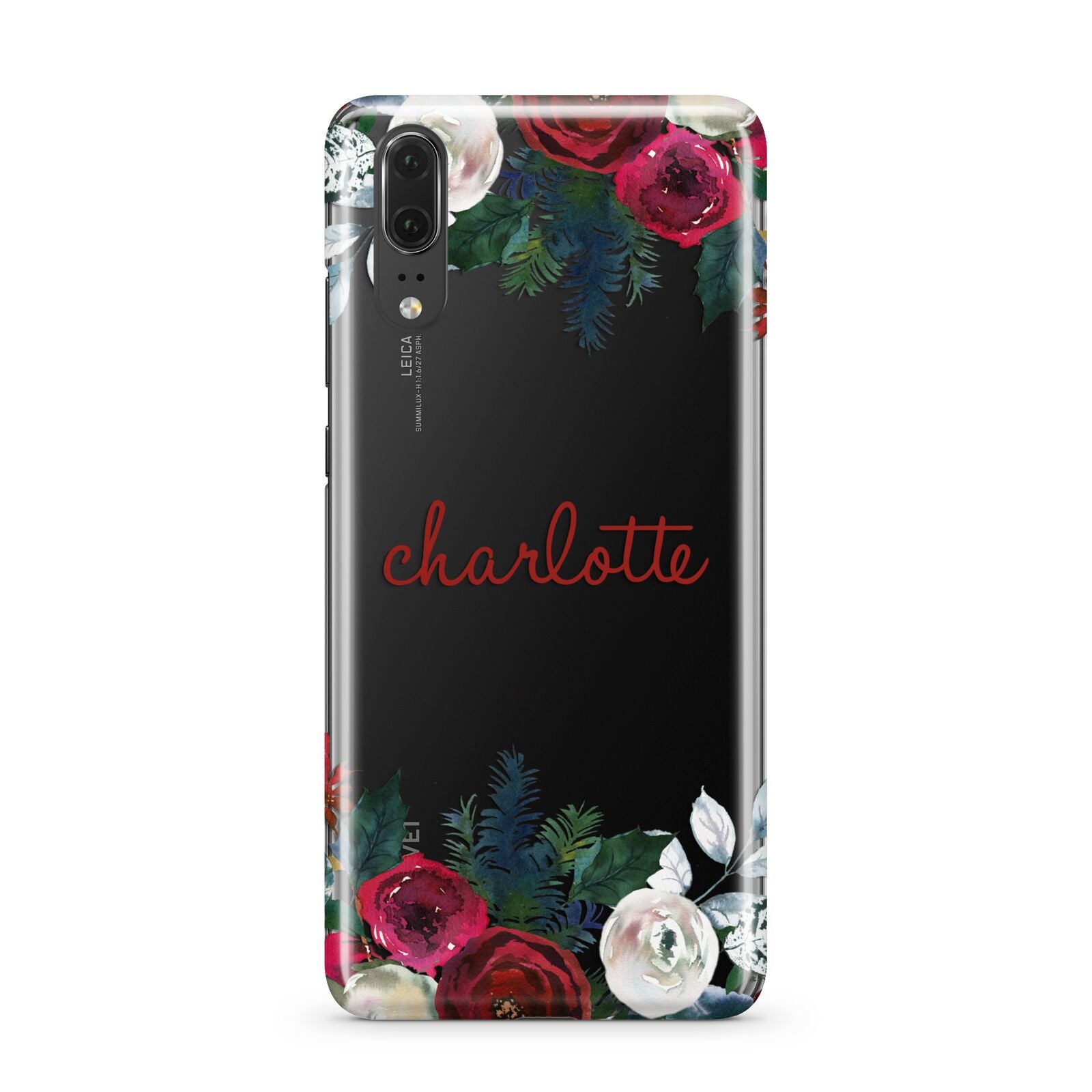 Christmas Flowers Personalised Huawei P20 Phone Case