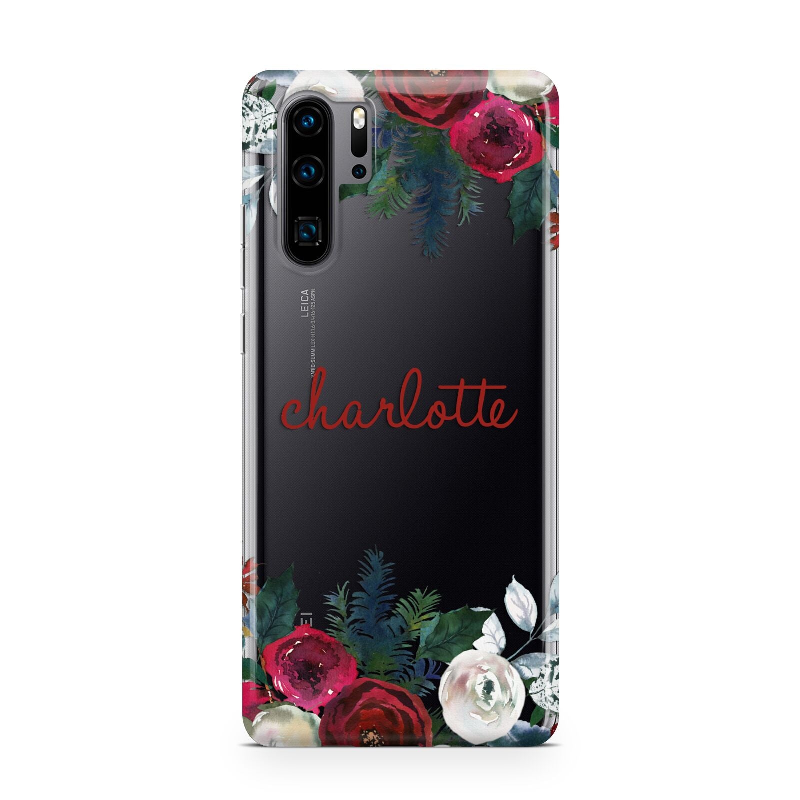 Christmas Flowers Personalised Huawei P30 Pro Phone Case