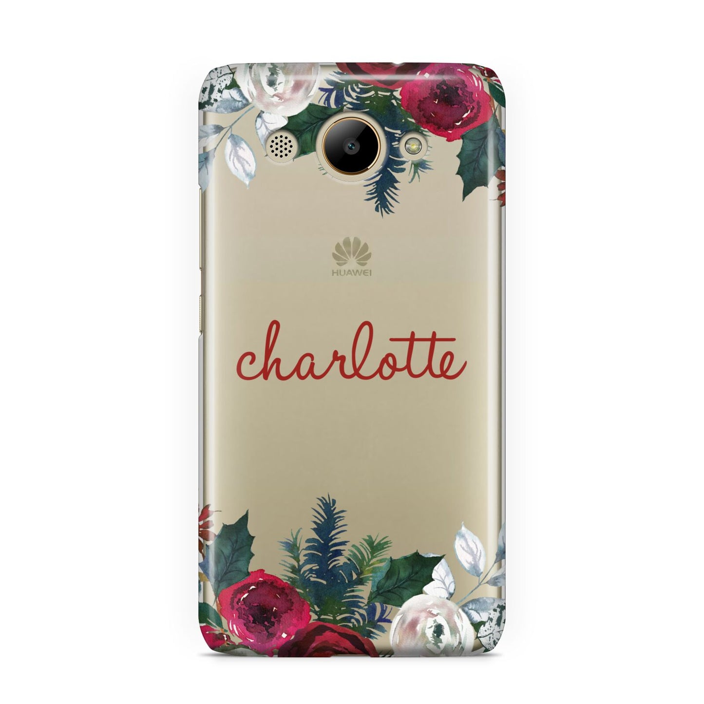 Christmas Flowers Personalised Huawei Y3 2017