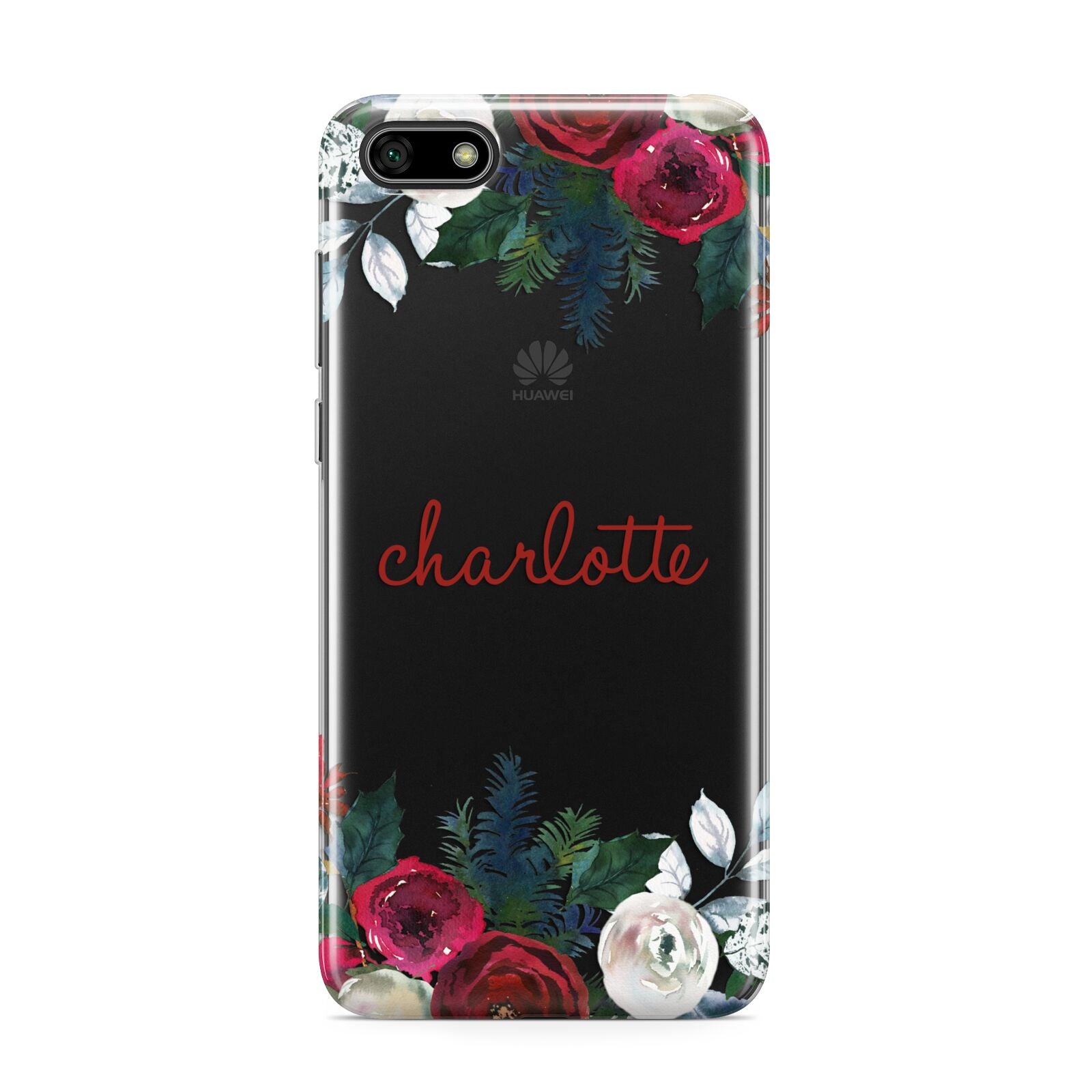 Christmas Flowers Personalised Huawei Y5 Prime 2018 Phone Case