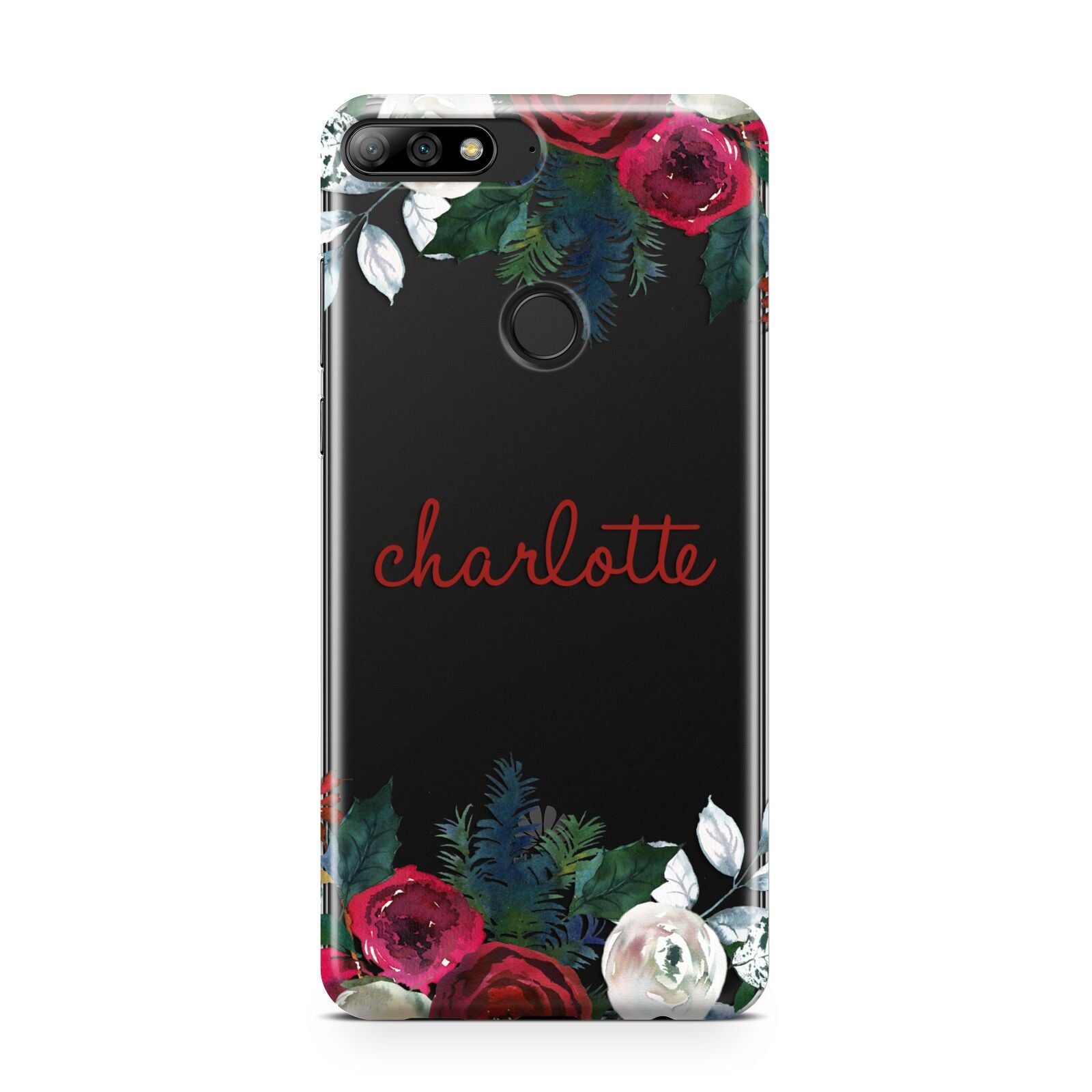 Christmas Flowers Personalised Huawei Y7 2018