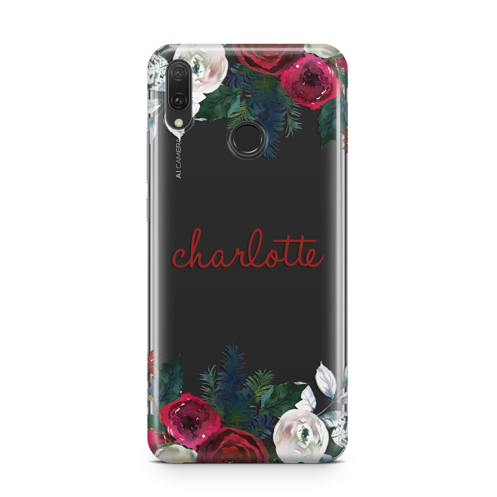 Christmas Flowers Personalised Huawei Y9 2019