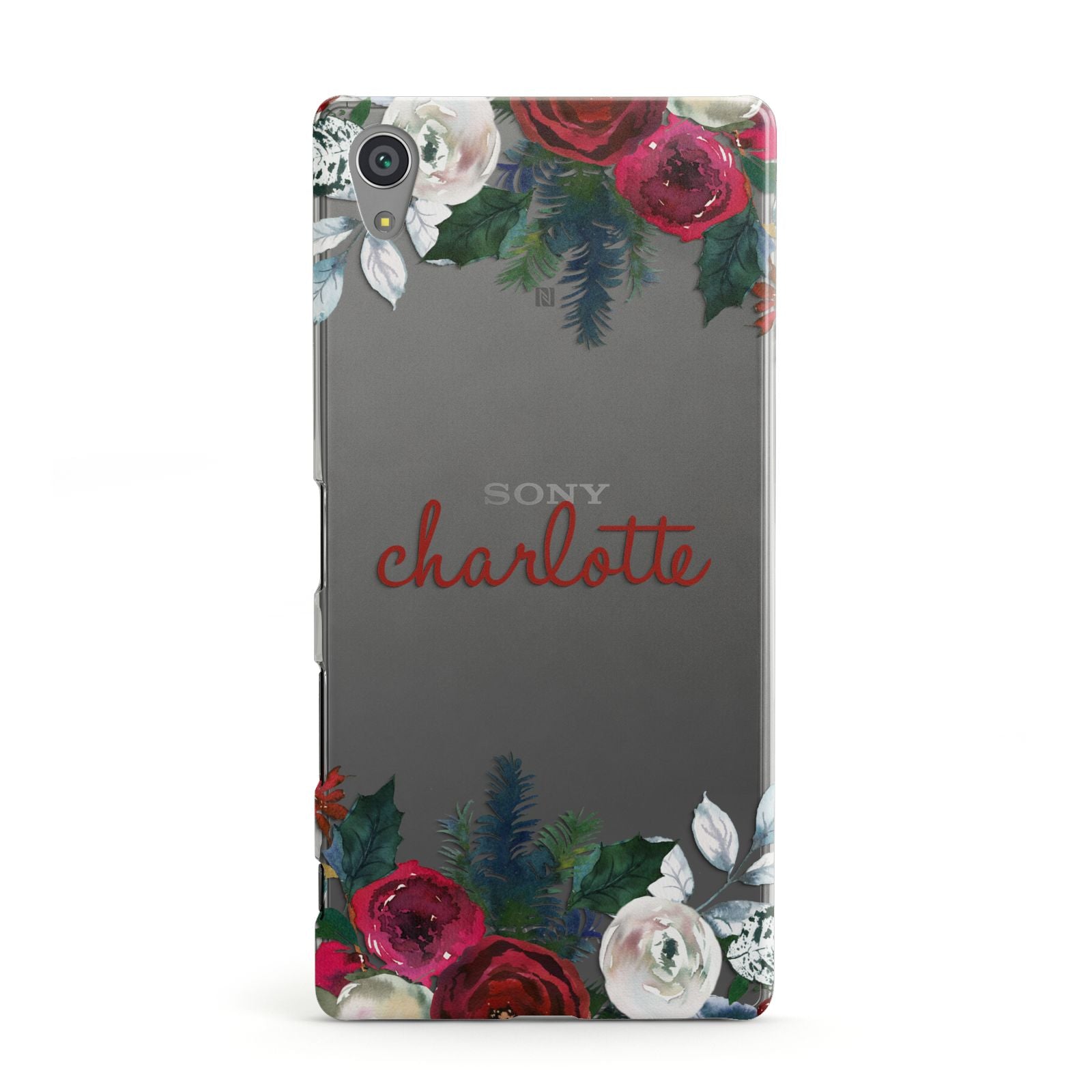 Christmas Flowers Personalised Sony Xperia Case