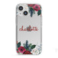 Christmas Flowers Personalised iPhone 13 Mini TPU Impact Case with White Edges