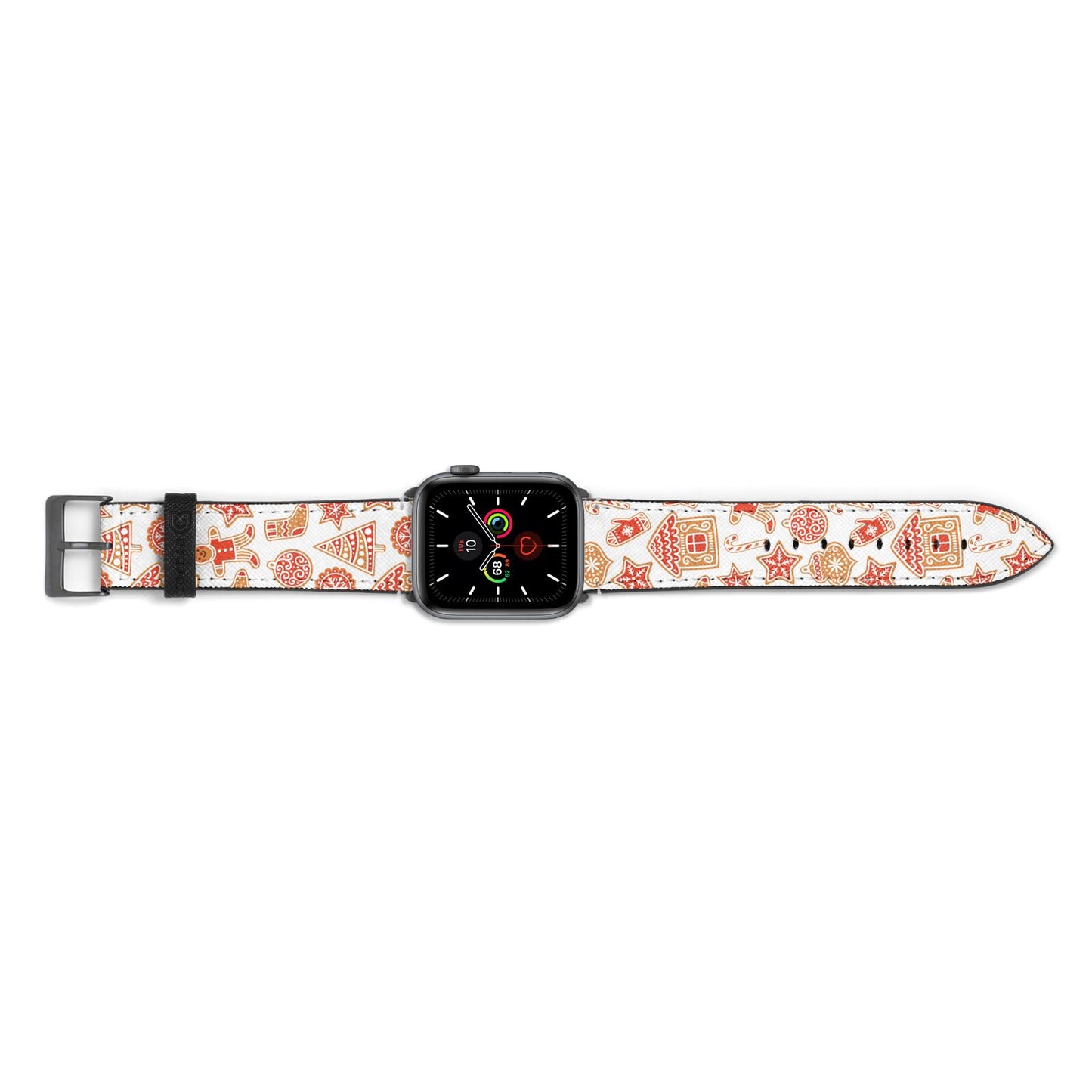 Christmas Gingerbread Apple Watch Strap Landscape Image Space Grey Hardware