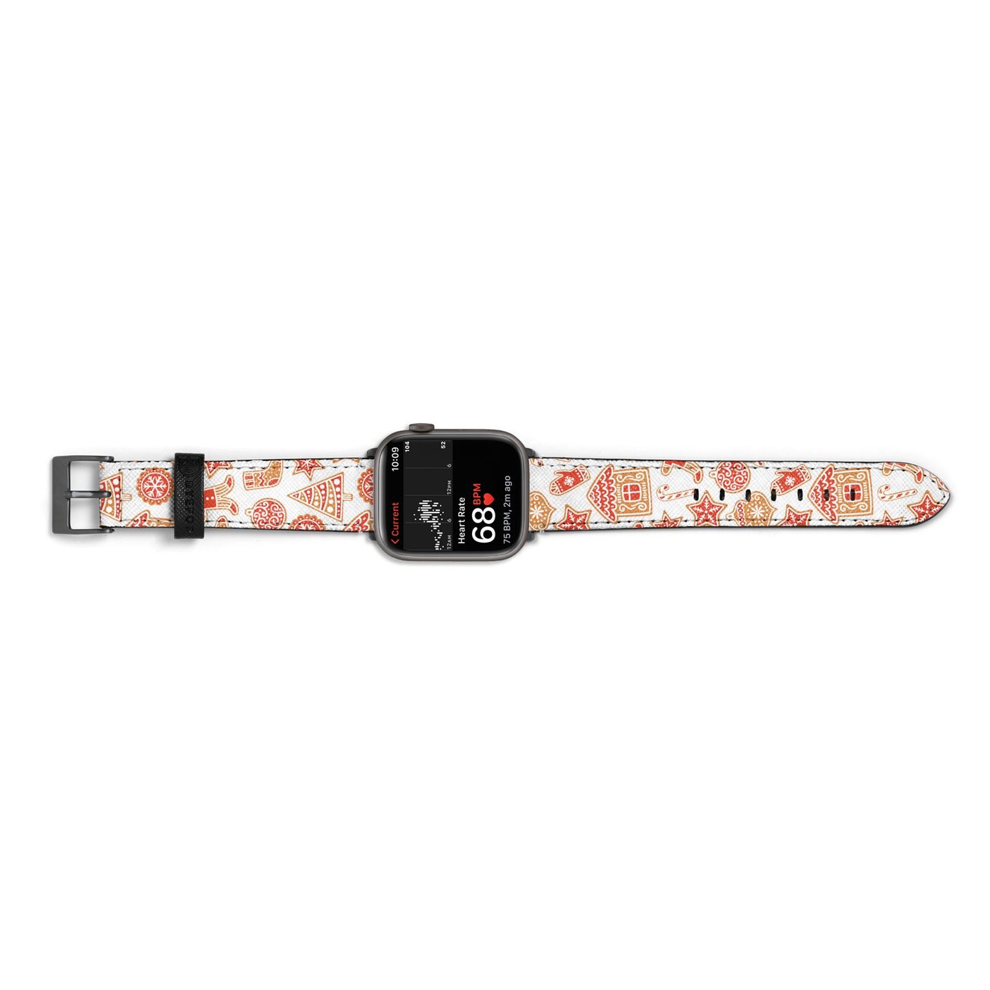 Christmas Gingerbread Apple Watch Strap Size 38mm Landscape Image Space Grey Hardware