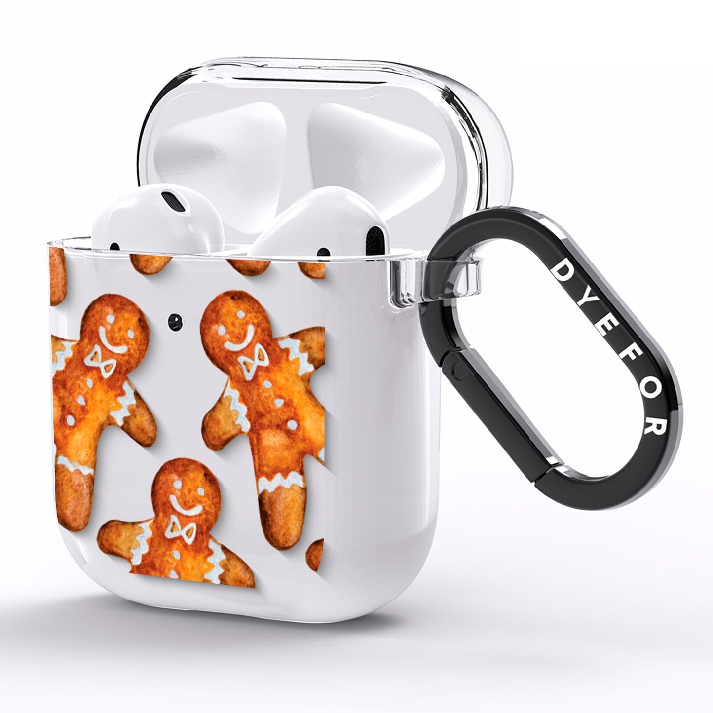 Christmas Gingerbread Man AirPods Clear Case Side Image
