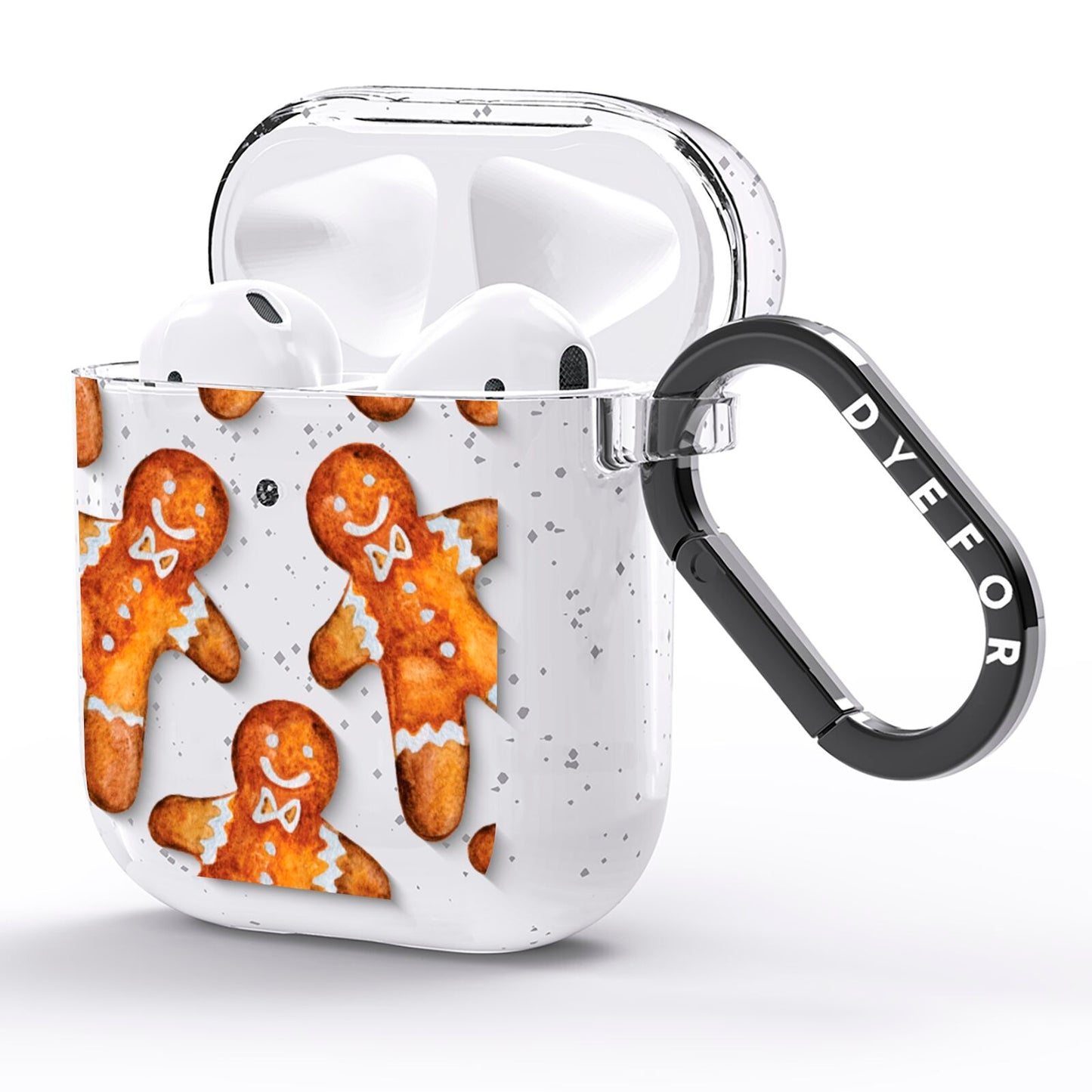 Christmas Gingerbread Man AirPods Glitter Case Side Image
