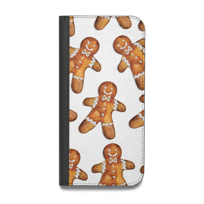 Christmas Gingerbread Man Vegan Leather Flip Samsung Case