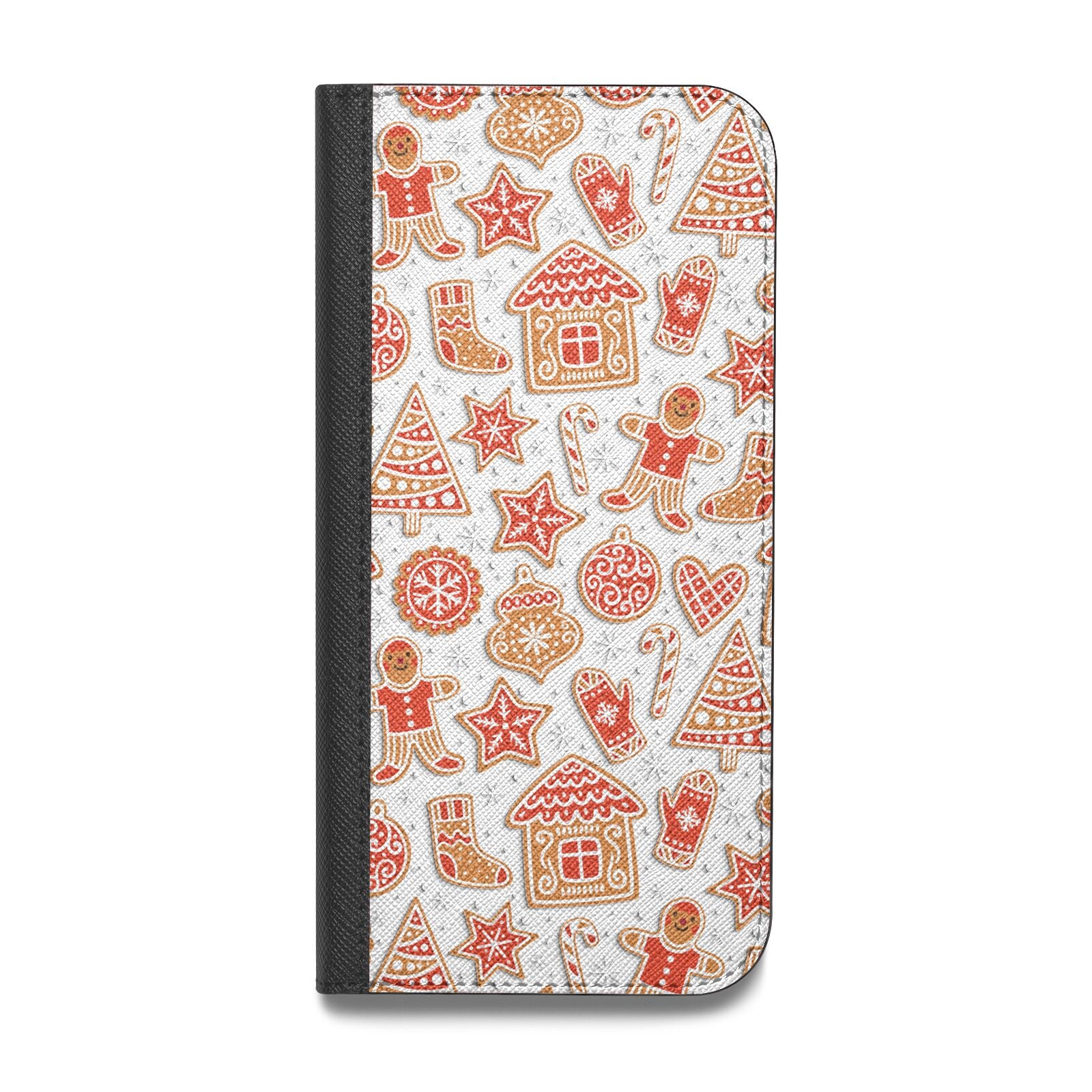 Christmas Gingerbread Vegan Leather Flip iPhone Case