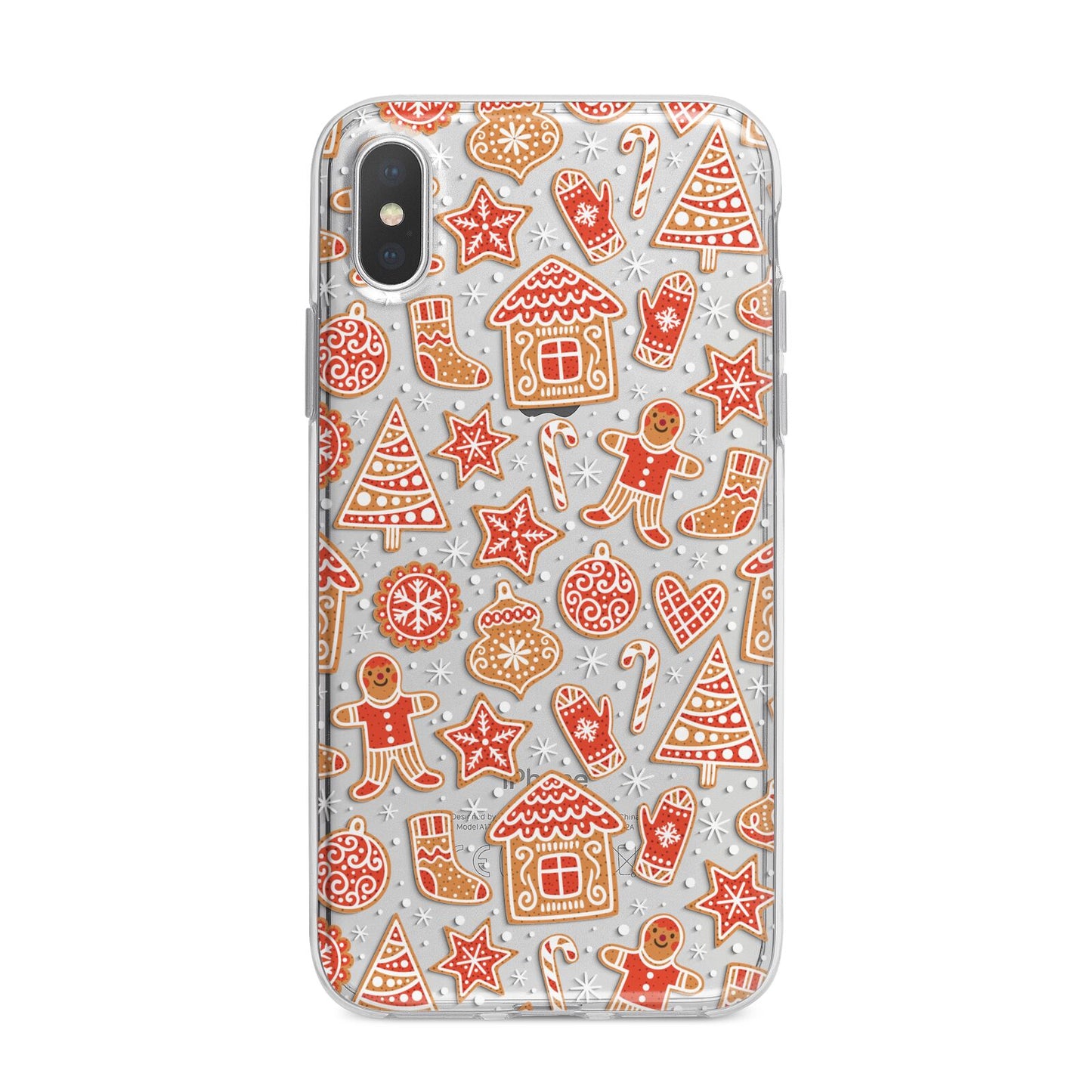 Christmas Gingerbread iPhone X Bumper Case on Silver iPhone Alternative Image 1