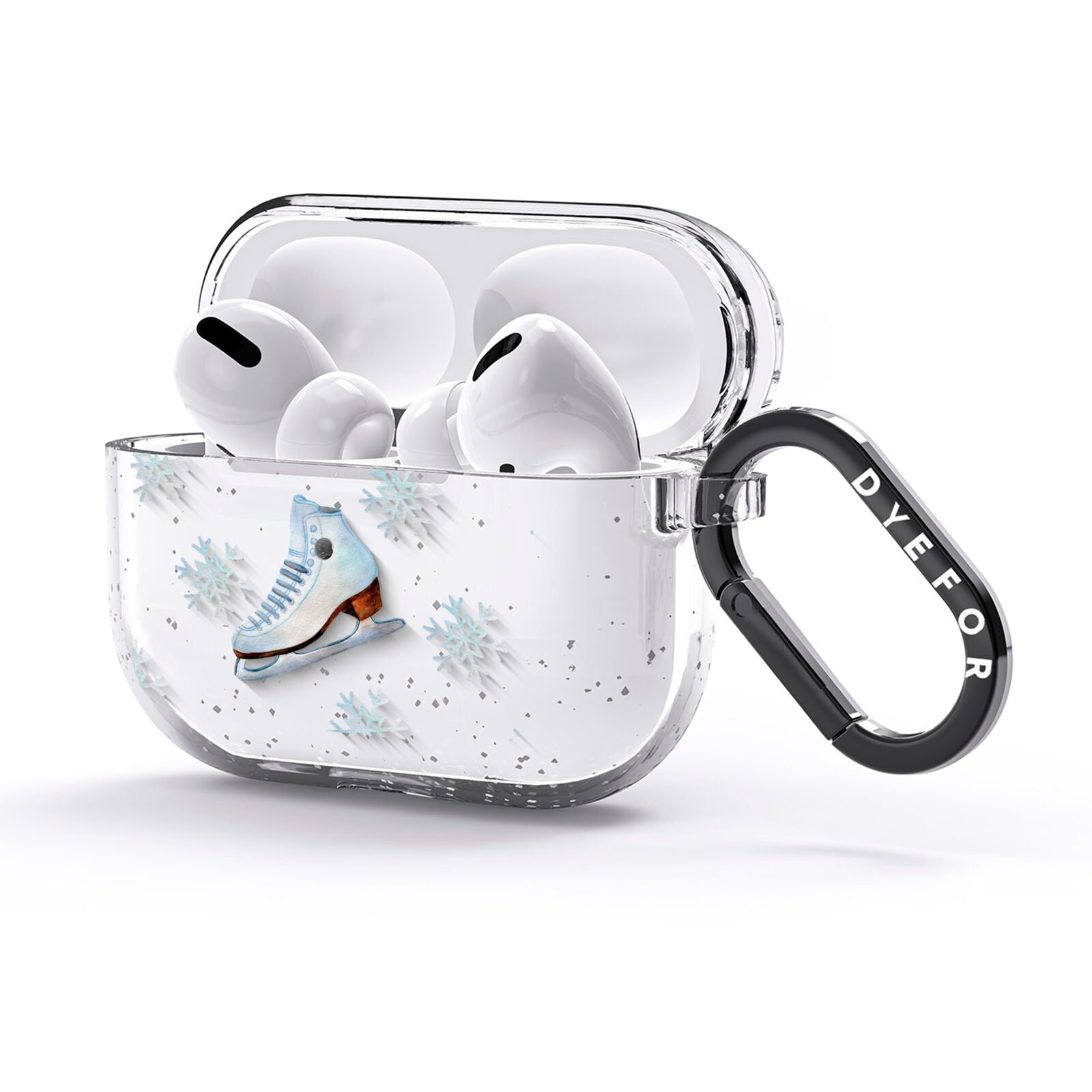 Christmas Ice Skates AirPods Glitter Case 3rd Gen Side Image