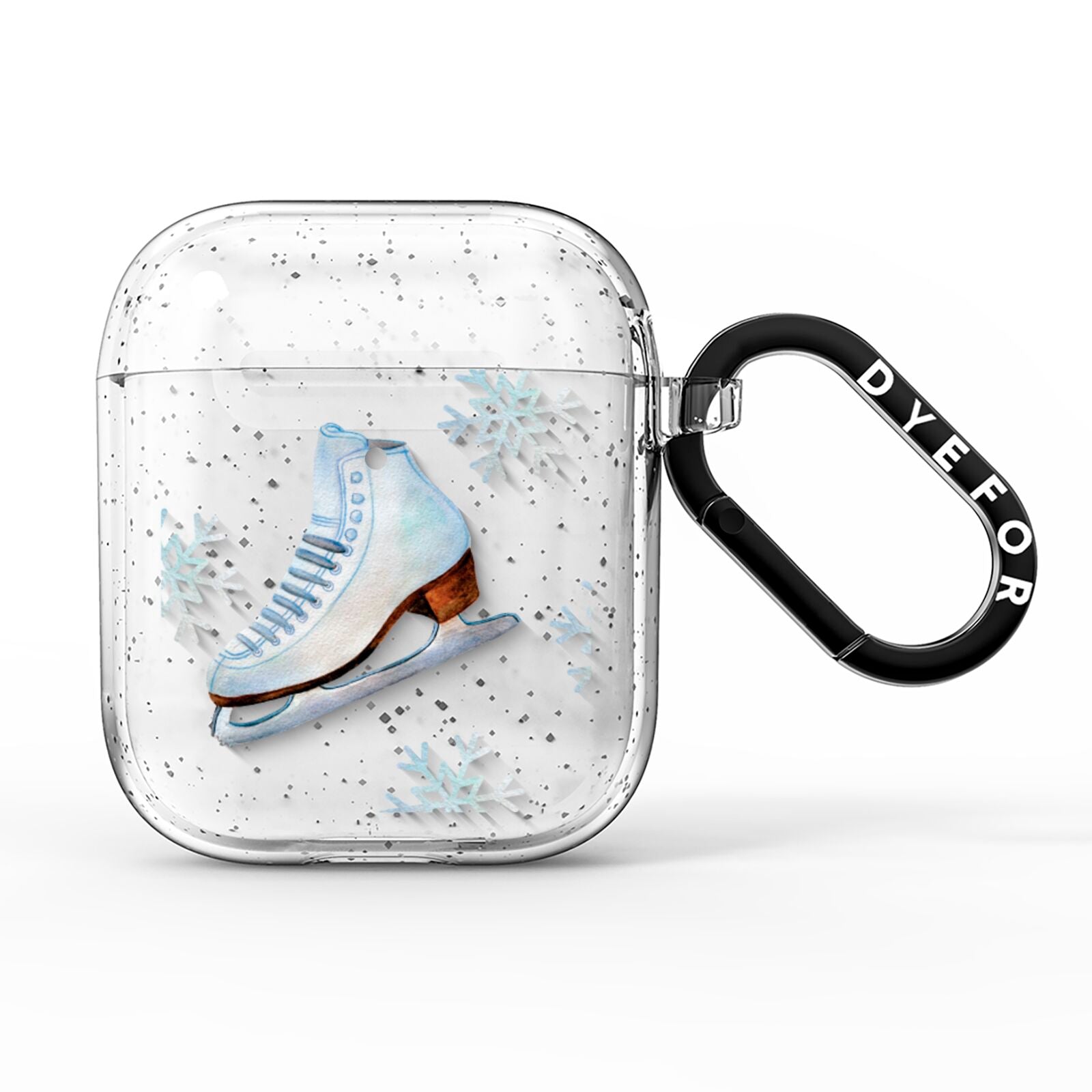 Christmas Ice Skates AirPods Glitter Case