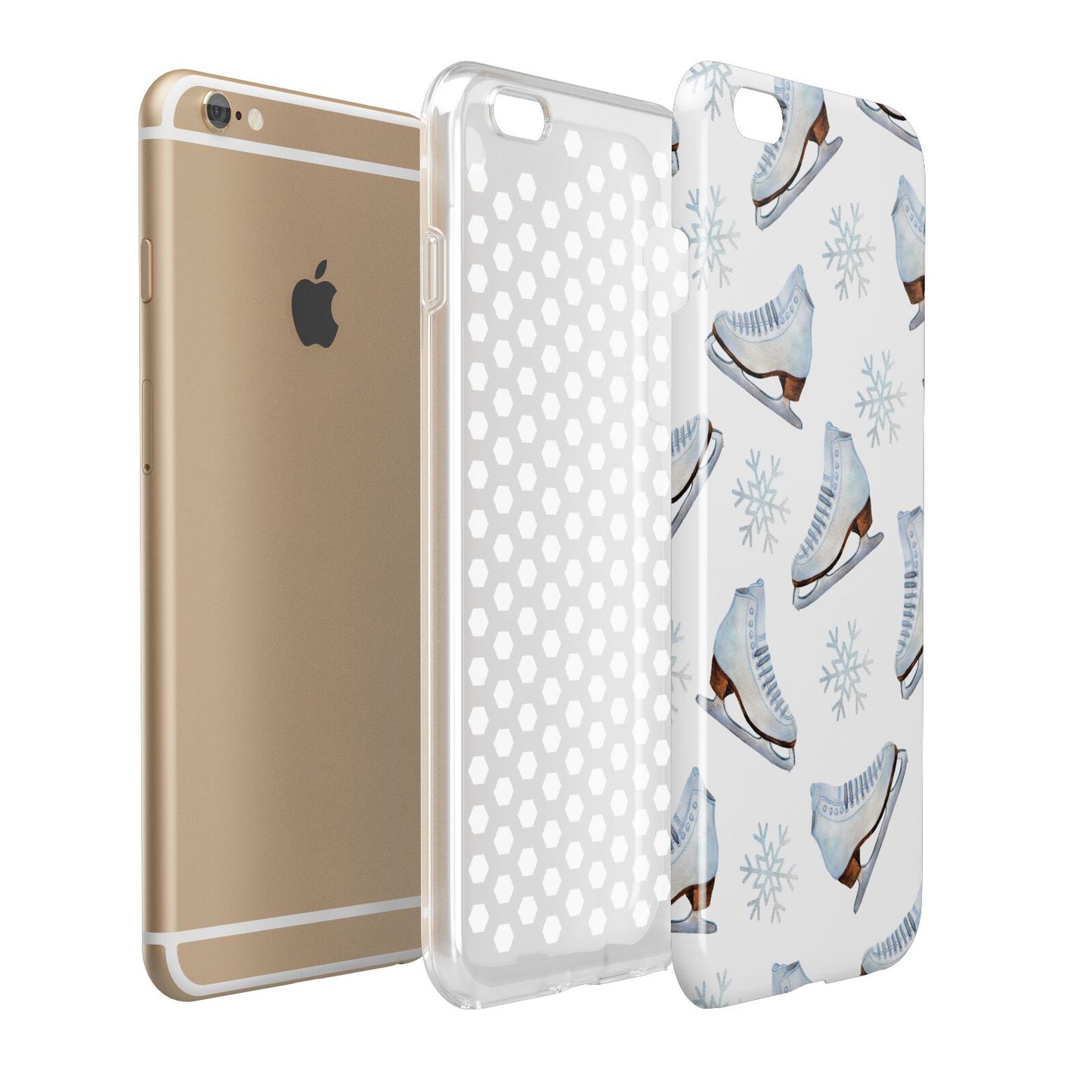 Christmas Ice Skates Apple iPhone 6 Plus 3D Tough Case Expand Detail Image