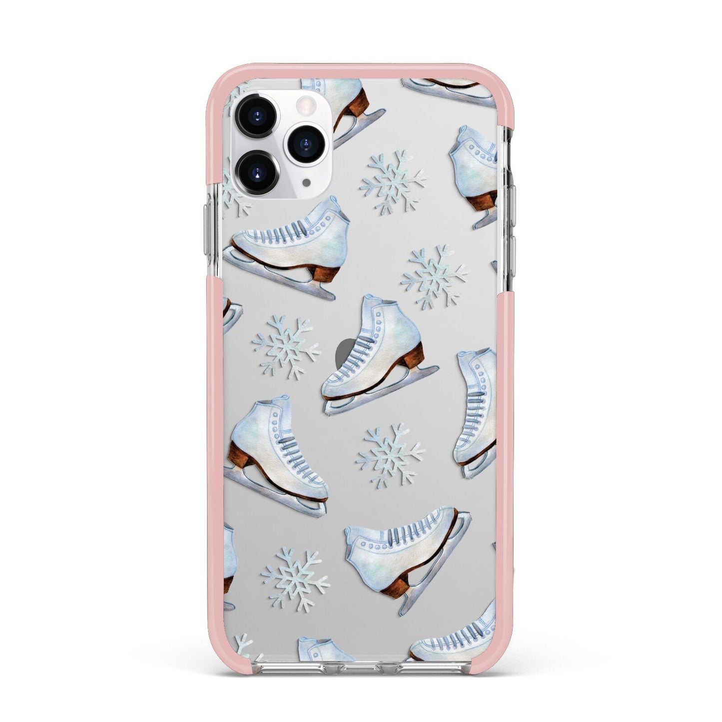 Christmas Ice Skates iPhone 11 Pro Max Impact Pink Edge Case