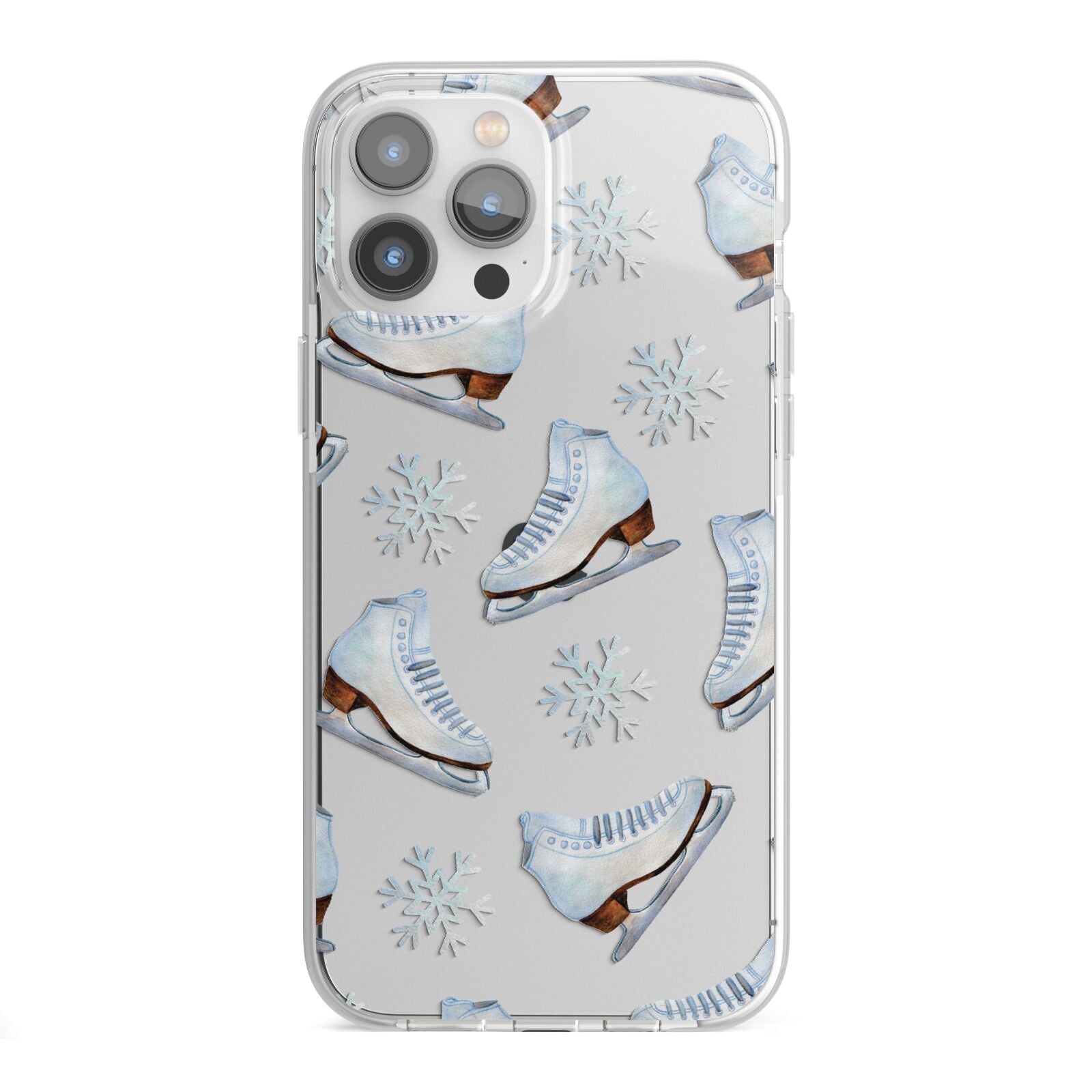 Christmas Ice Skates iPhone 13 Pro Max TPU Impact Case with White Edges