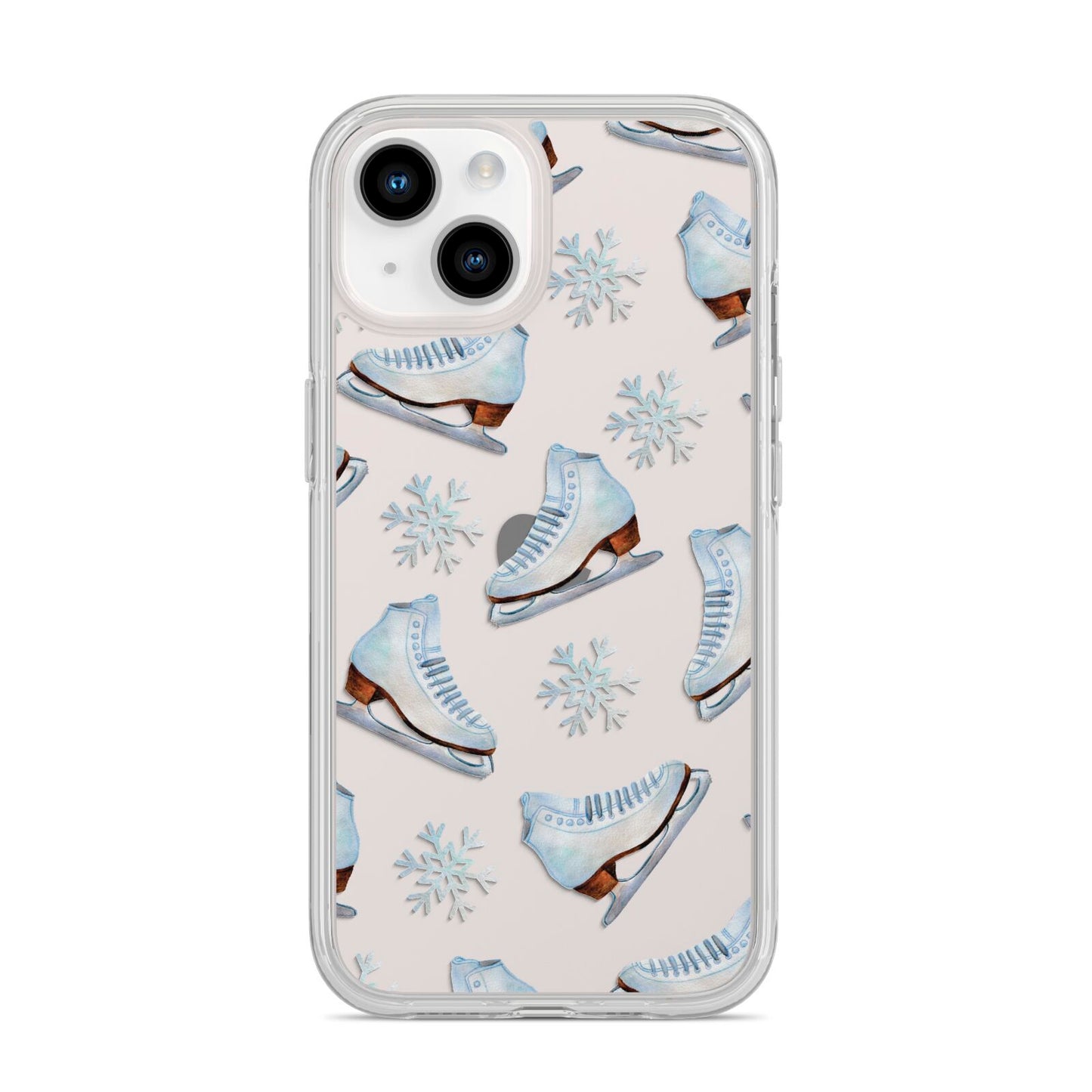 Christmas Ice Skates iPhone 14 Clear Tough Case Starlight