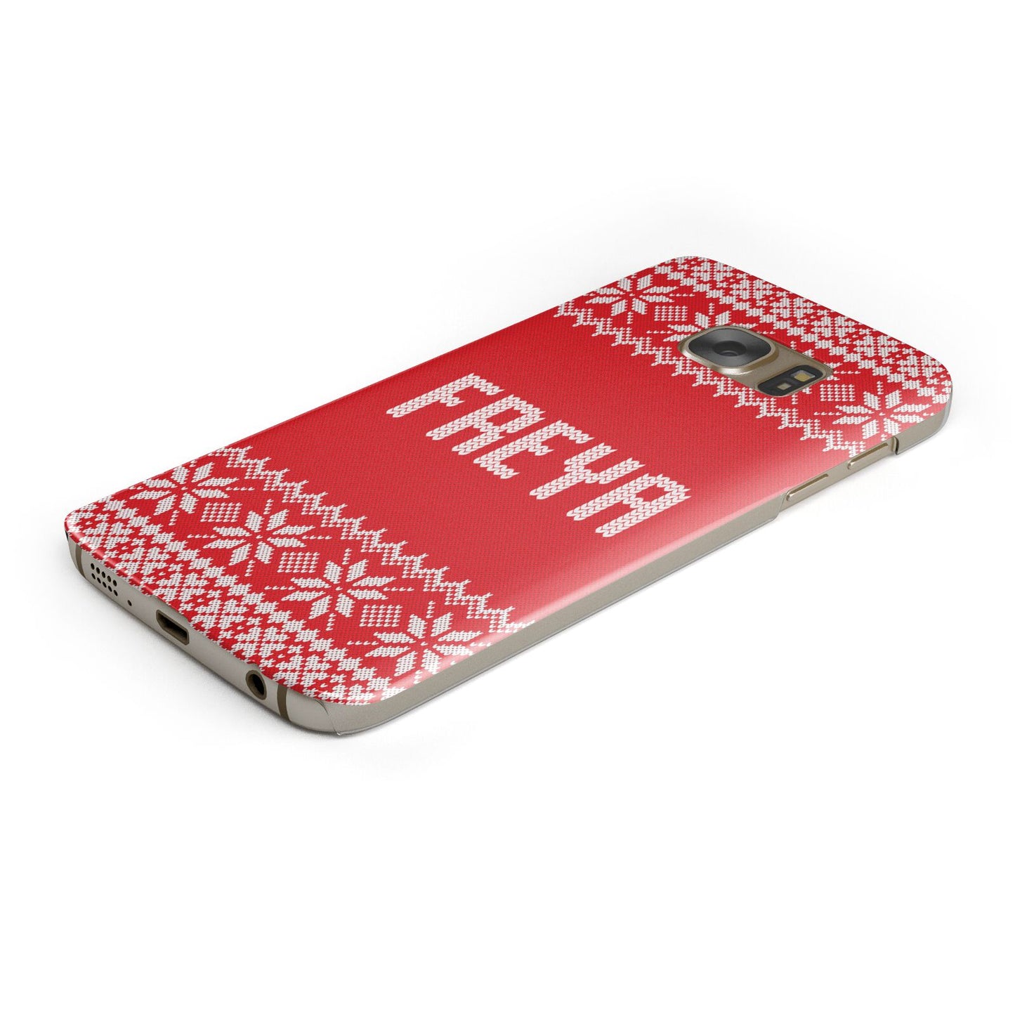 Christmas Jumper Protective Samsung Galaxy Case Angled Image