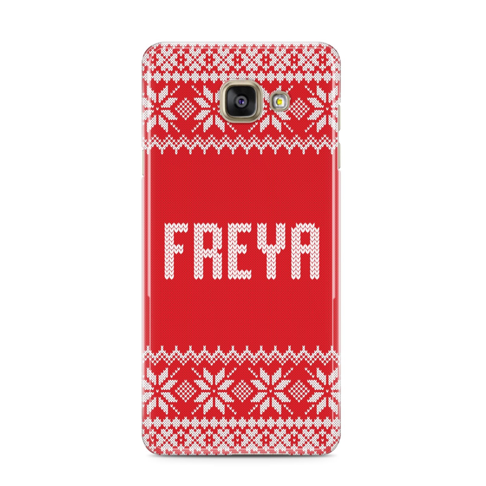 Christmas Jumper Samsung Galaxy A3 2016 Case on gold phone