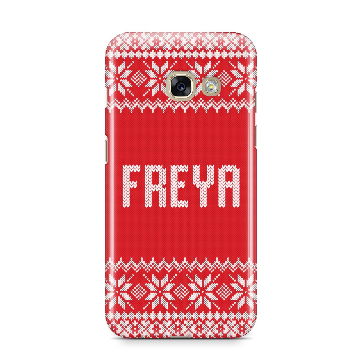 Christmas Jumper Samsung Galaxy A3 2017 Case on gold phone