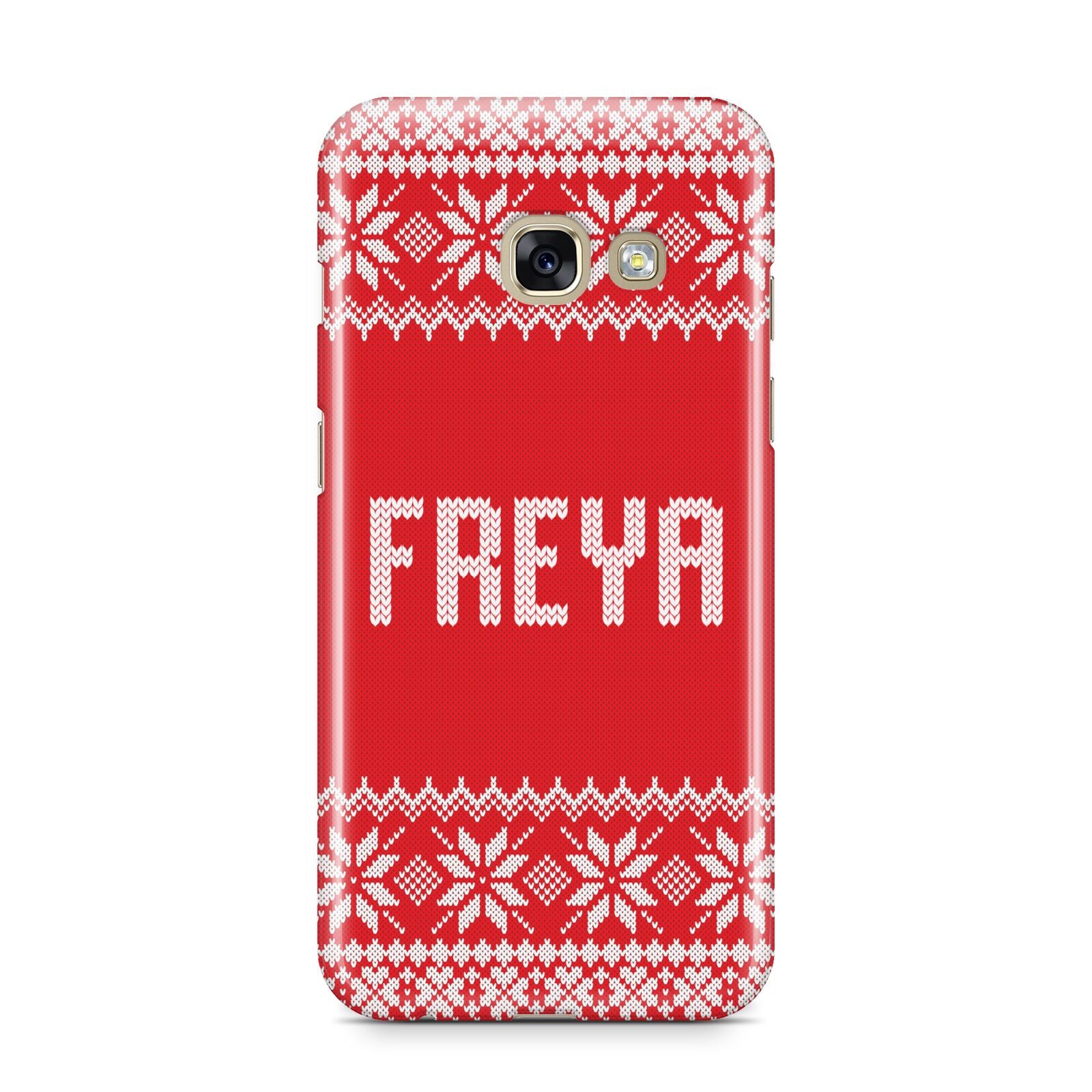 Christmas Jumper Samsung Galaxy A3 2017 Case on gold phone