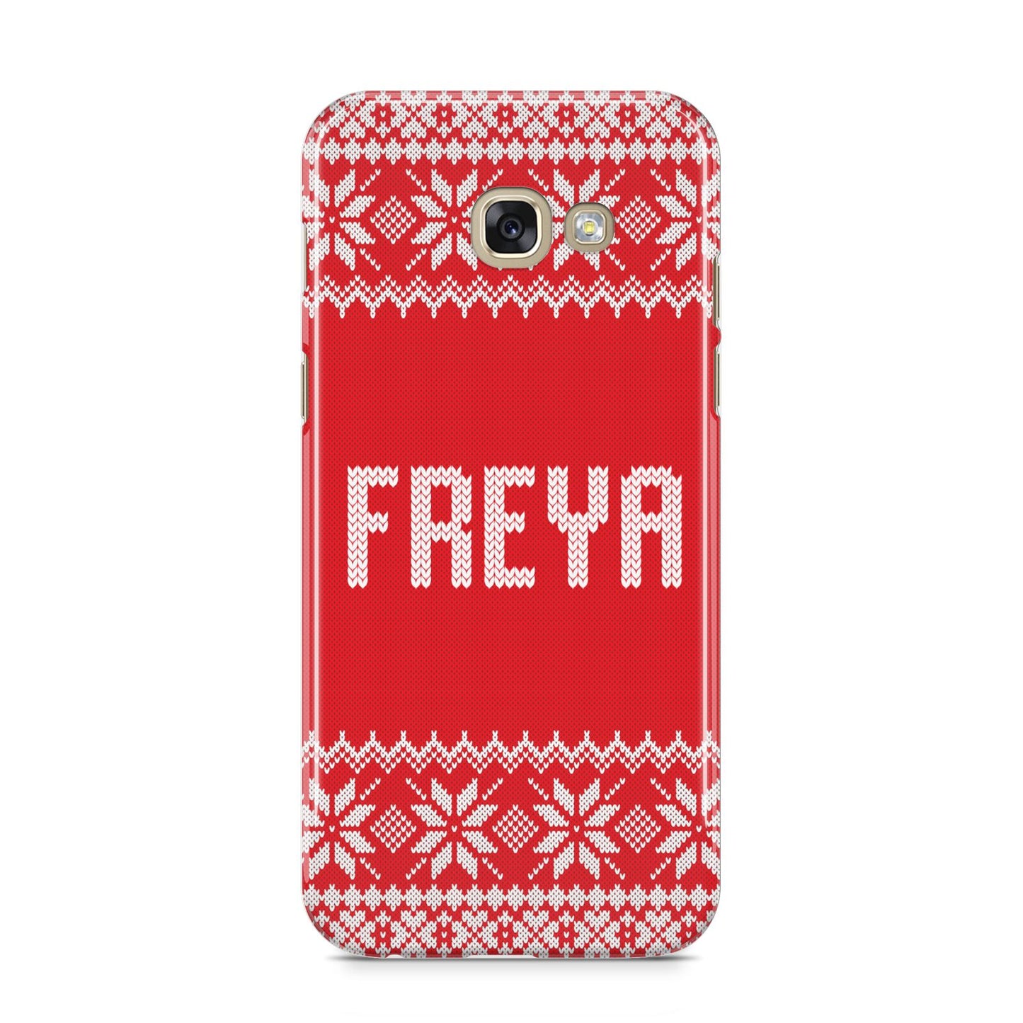 Christmas Jumper Samsung Galaxy A5 2017 Case on gold phone
