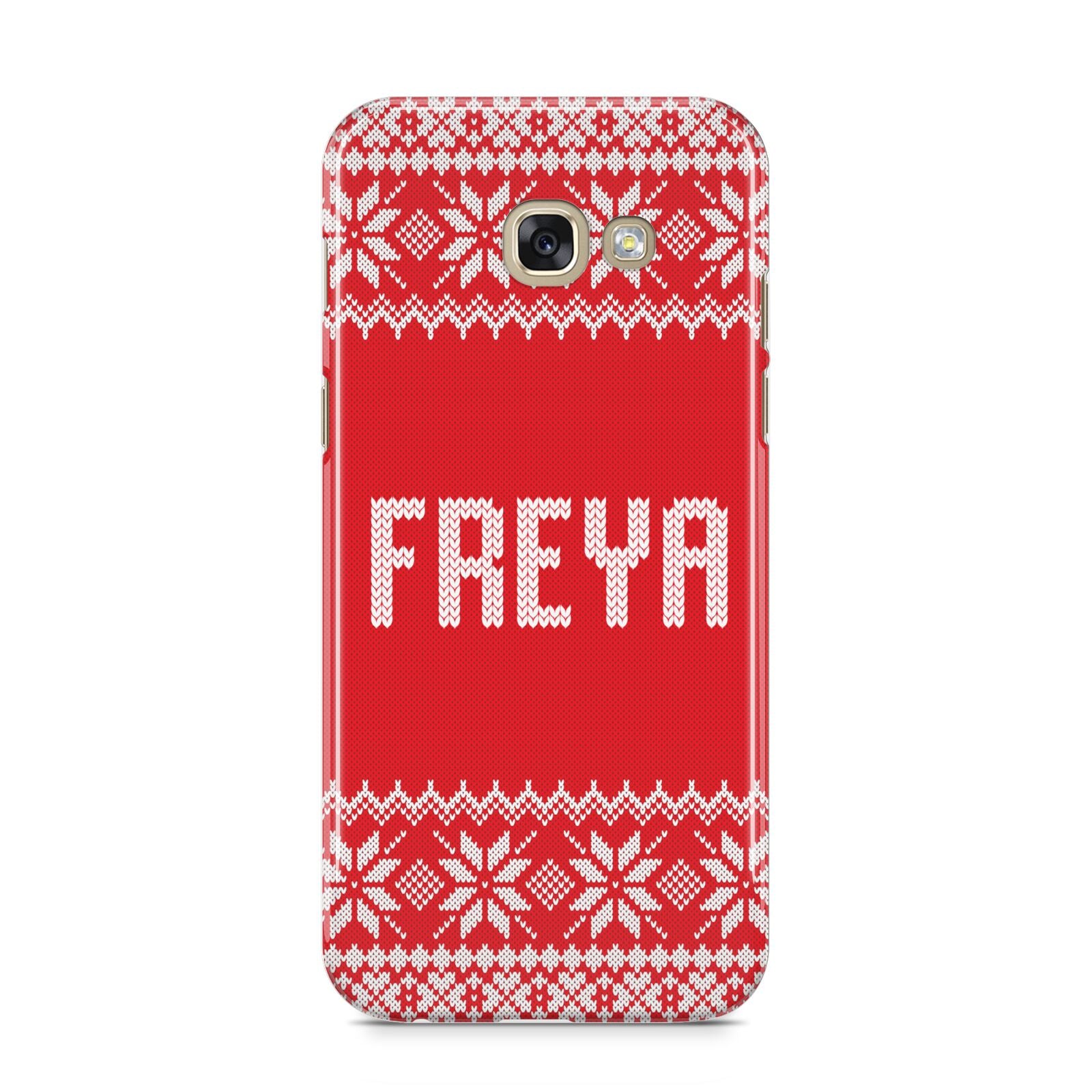 Christmas Jumper Samsung Galaxy A5 2017 Case on gold phone
