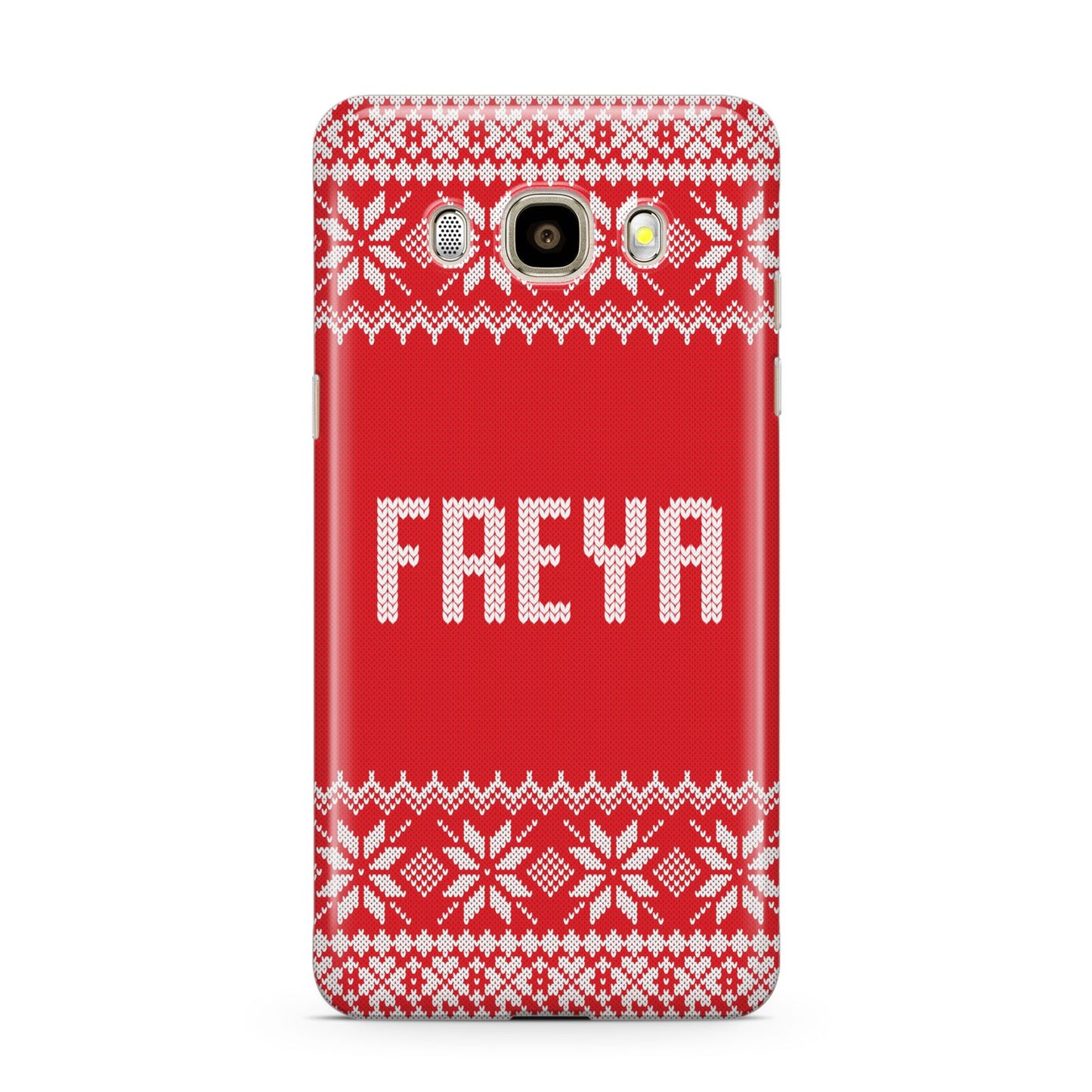 Christmas Jumper Samsung Galaxy J7 2016 Case on gold phone