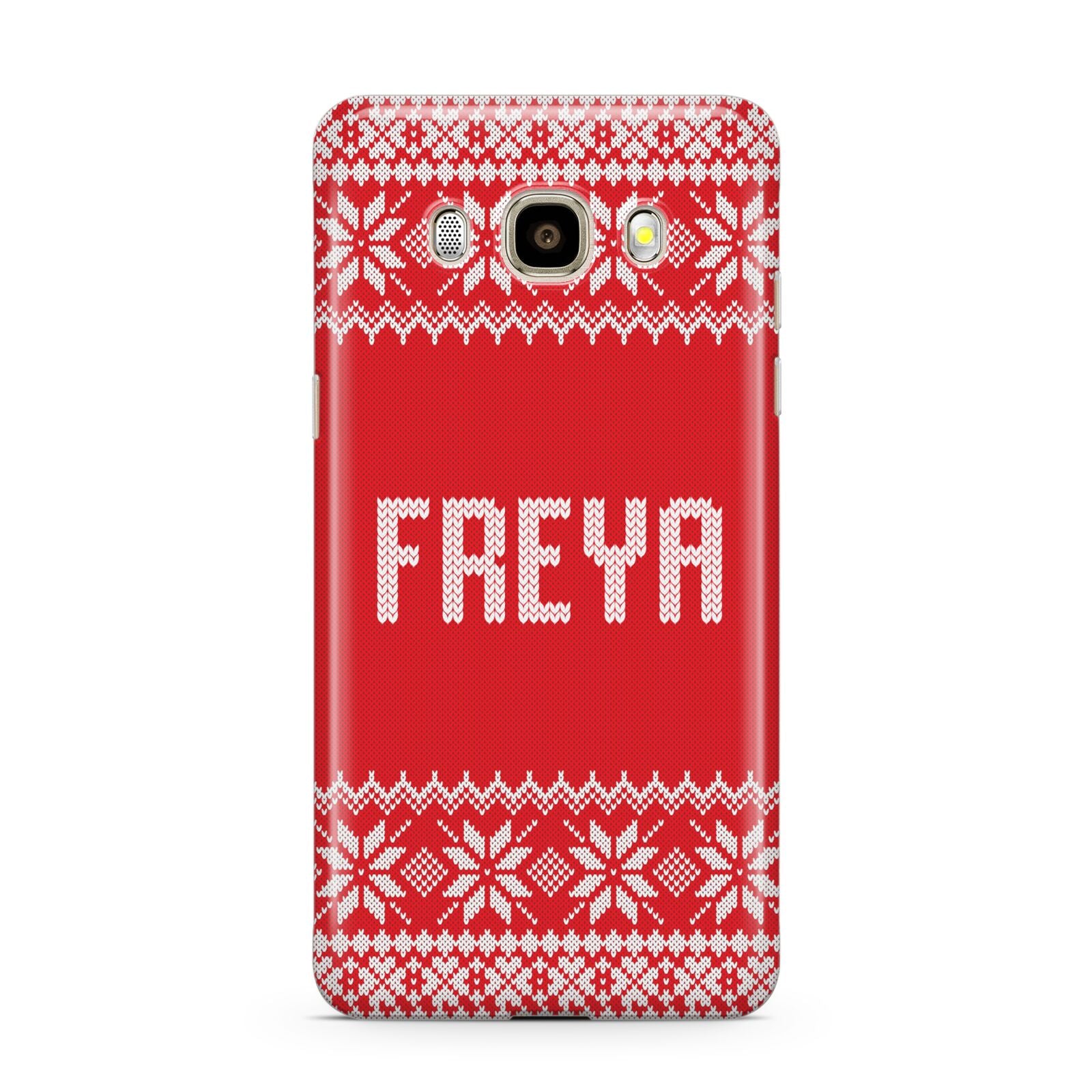 Christmas Jumper Samsung Galaxy J7 2016 Case on gold phone