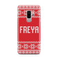 Christmas Jumper Samsung Galaxy S9 Plus Case on Silver phone