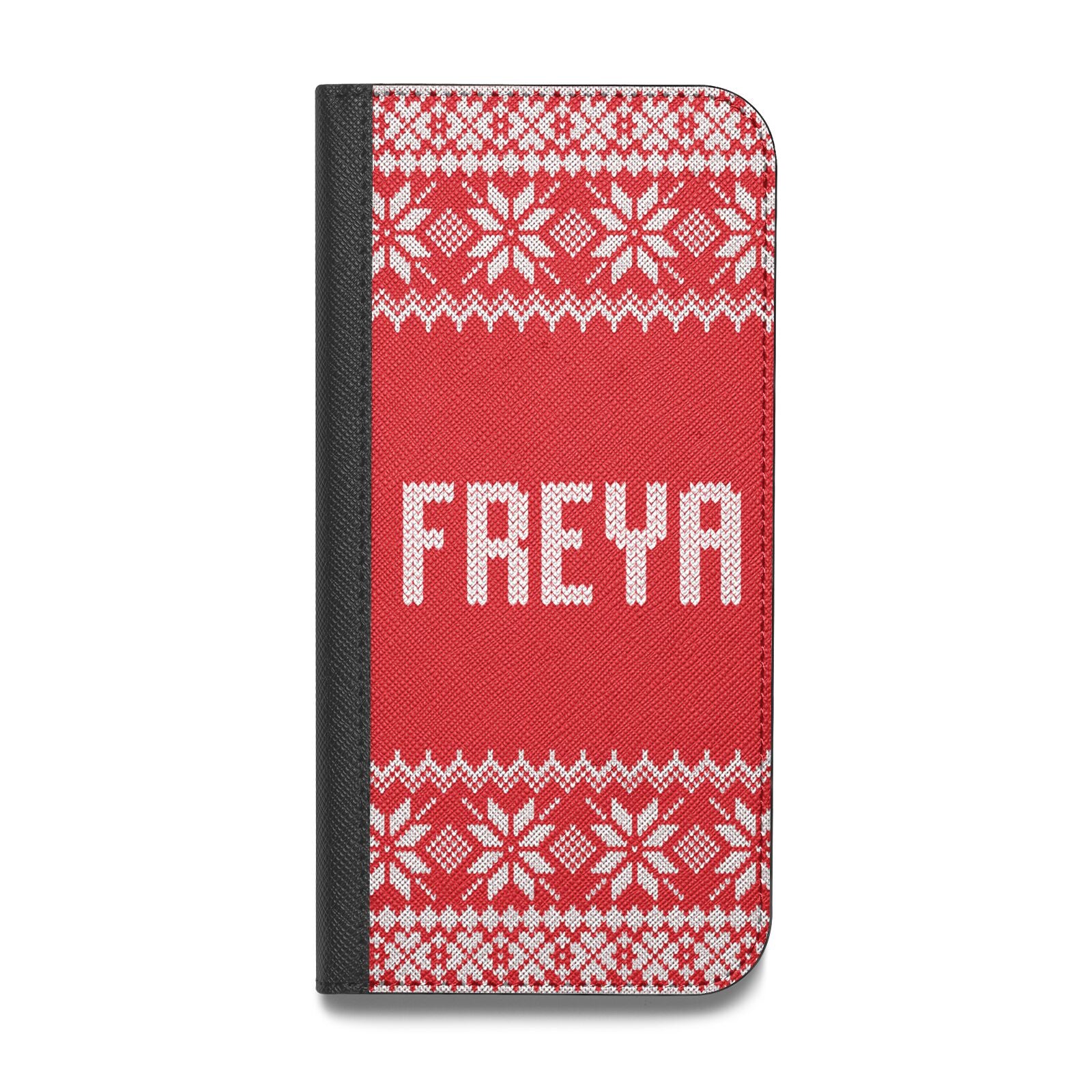 Christmas Jumper Vegan Leather Flip iPhone Case