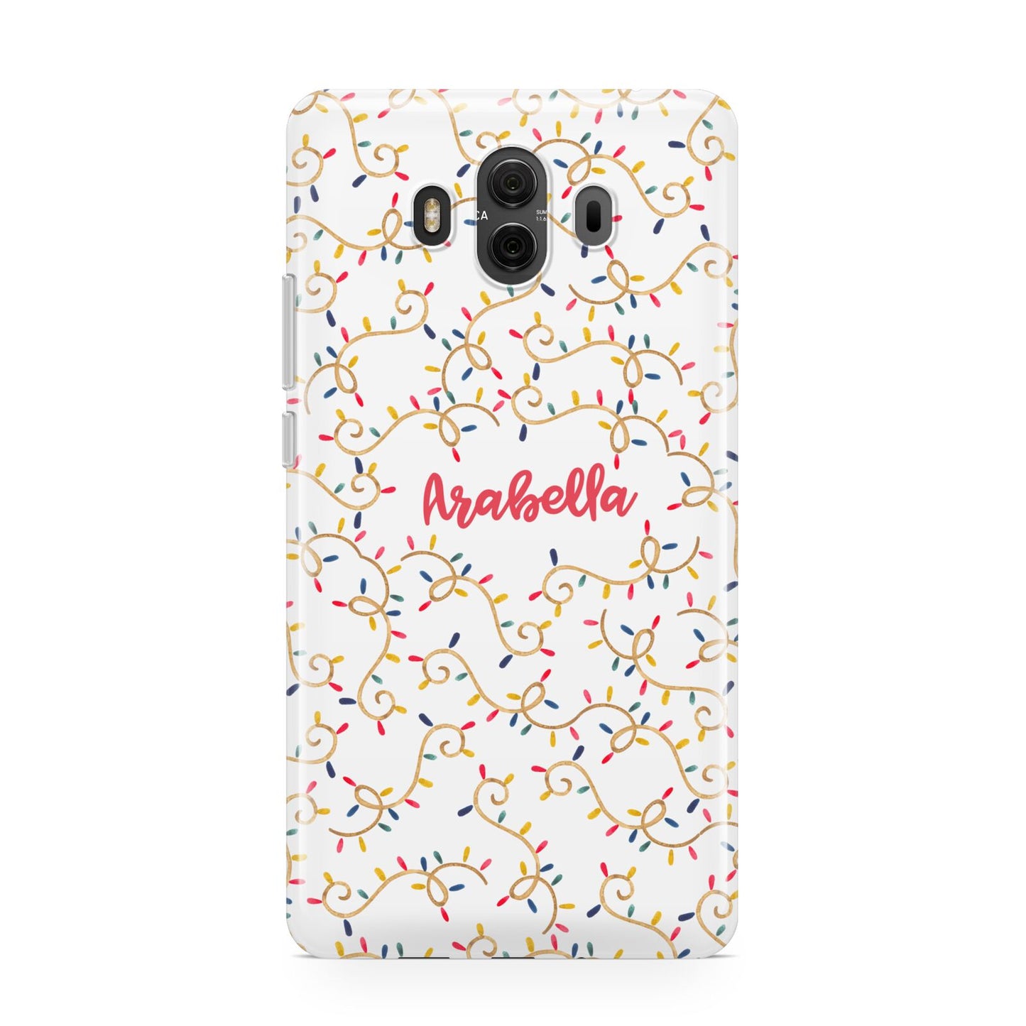 Christmas Lights Pattern Custom Huawei Mate 10 Protective Phone Case