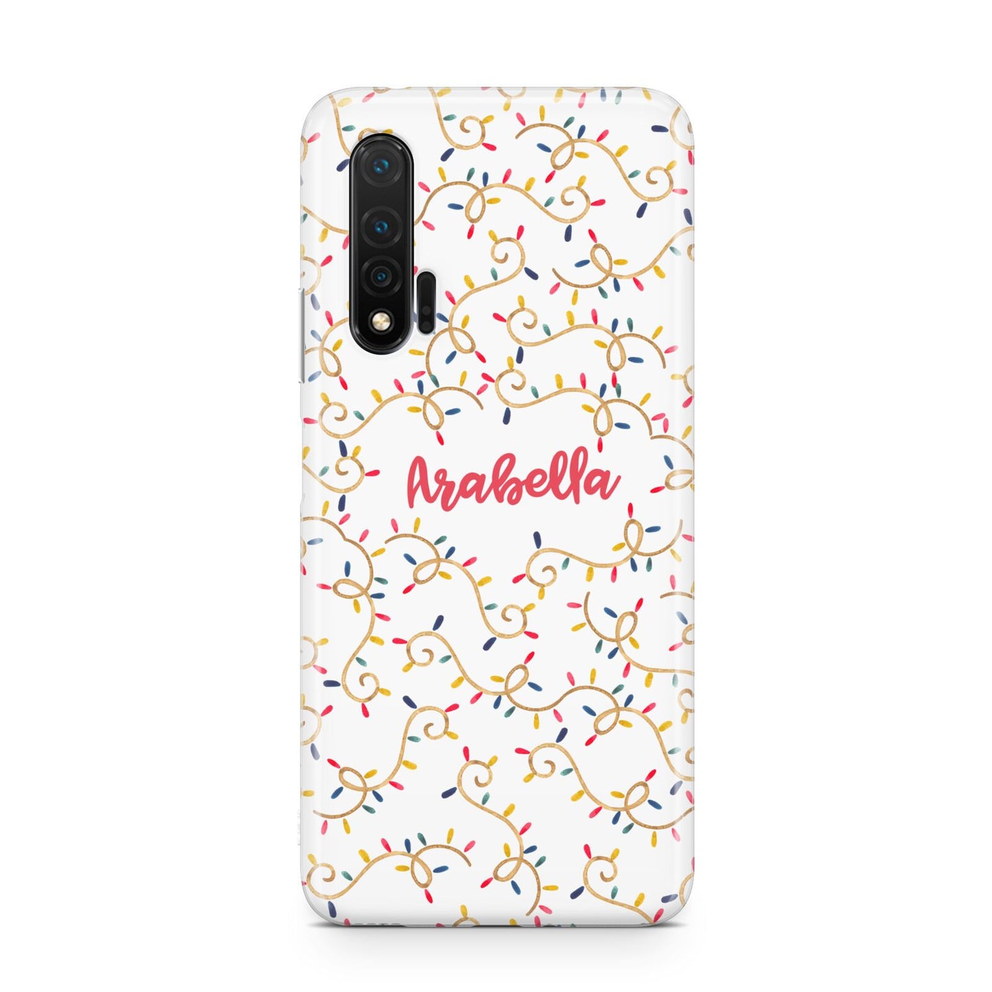 Christmas Lights Pattern Custom Huawei Nova 6 Phone Case