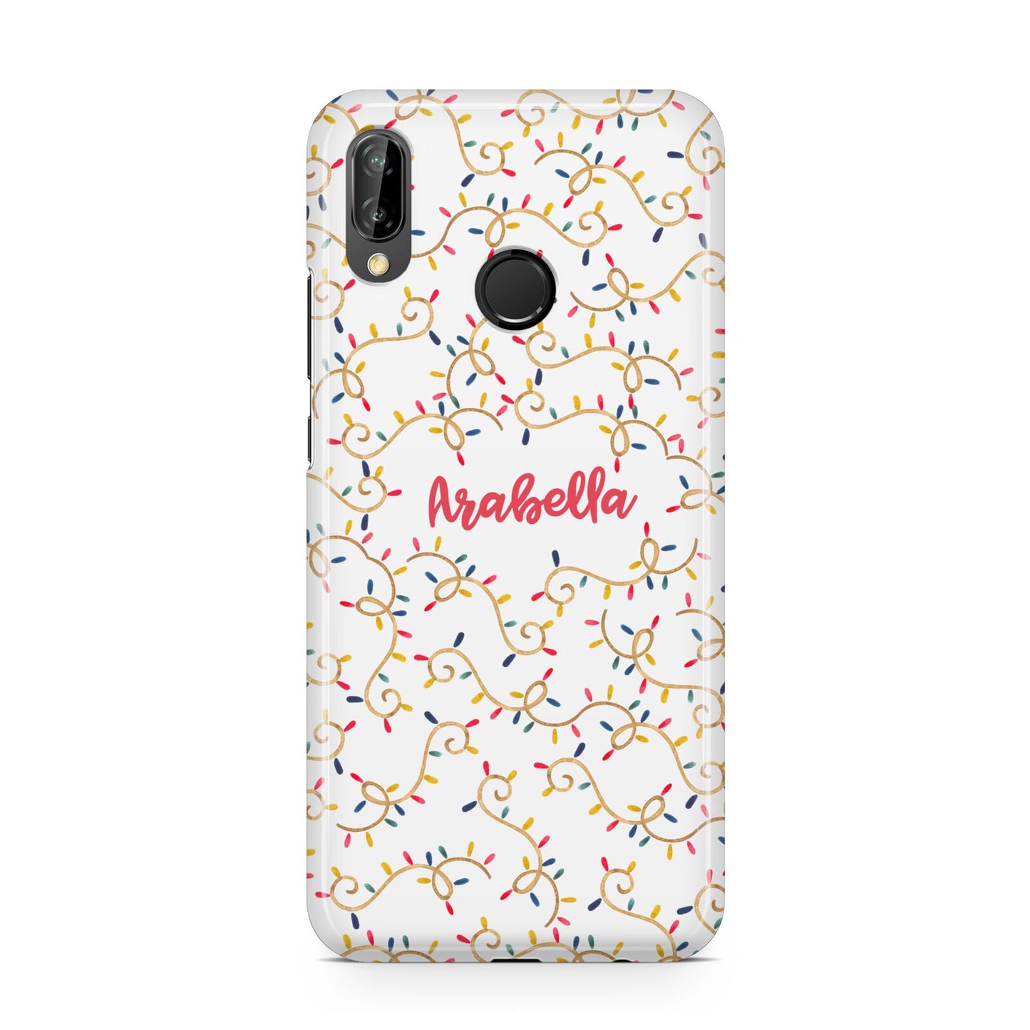 Christmas Lights Pattern Custom Huawei P20 Lite Phone Case