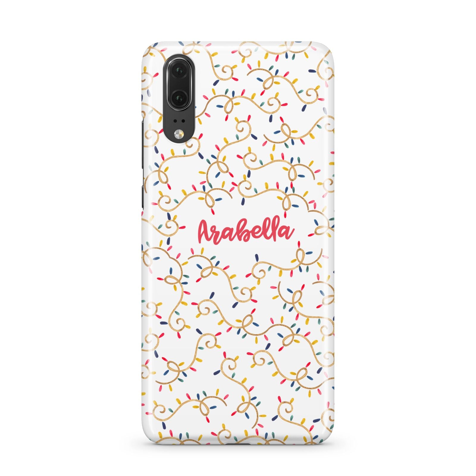 Christmas Lights Pattern Custom Huawei P20 Phone Case