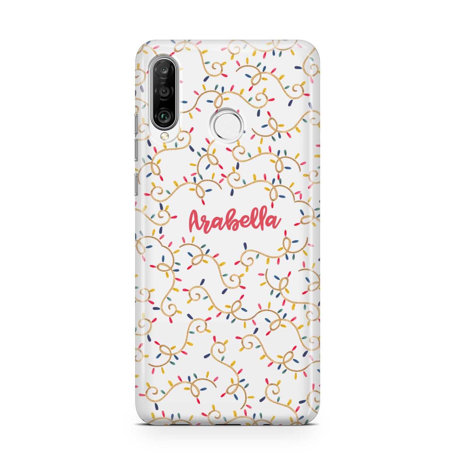 Christmas Lights Pattern Custom Huawei P30 Lite Phone Case