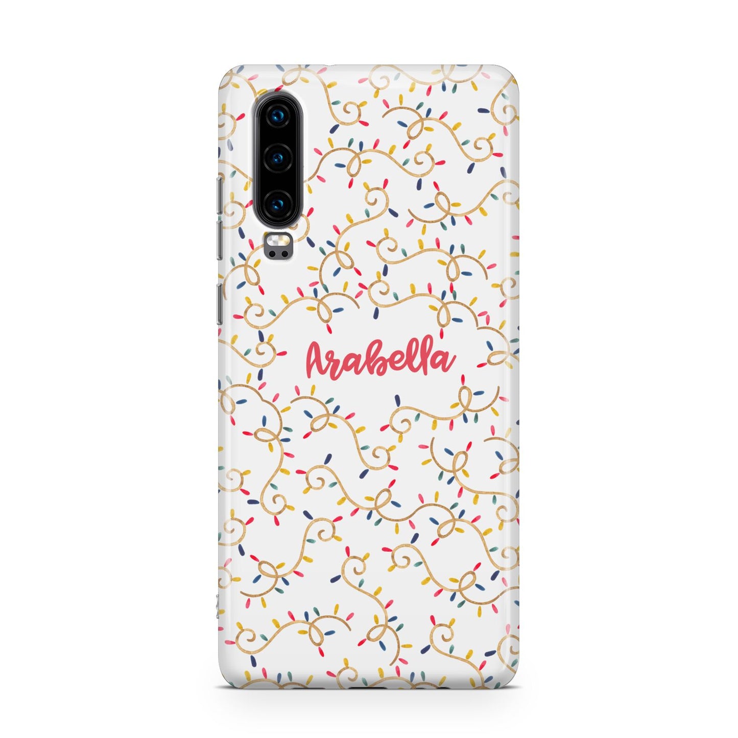 Christmas Lights Pattern Custom Huawei P30 Phone Case