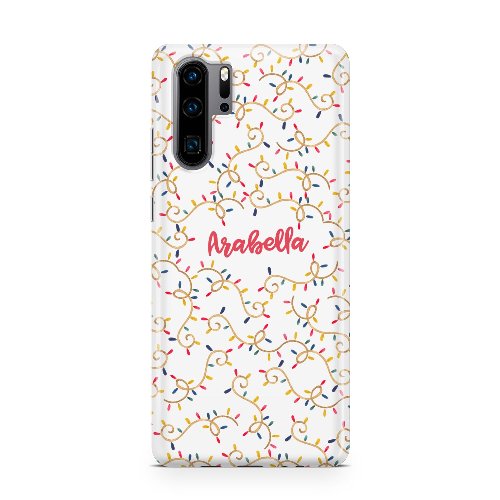 Christmas Lights Pattern Custom Huawei P30 Pro Phone Case