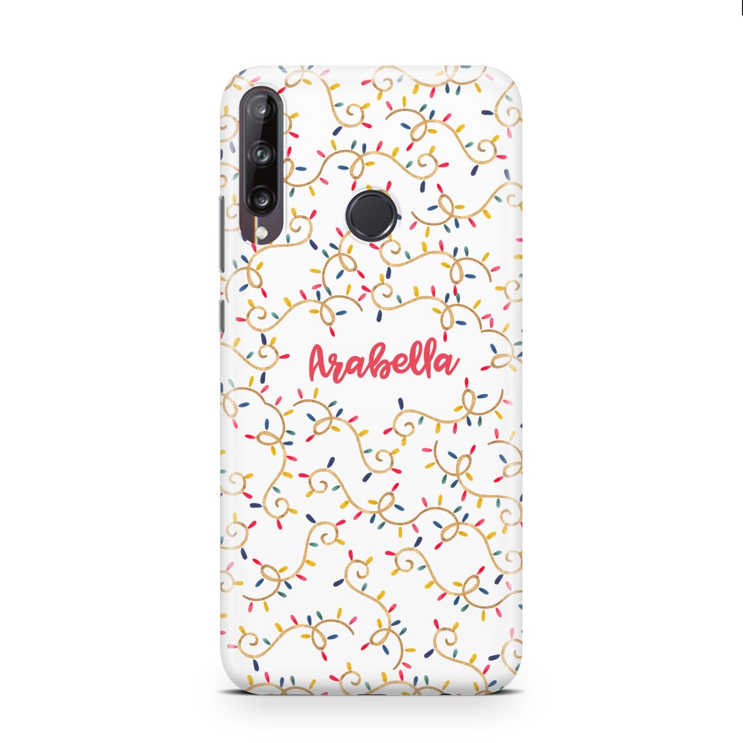 Christmas Lights Pattern Custom Huawei P40 Lite E Phone Case