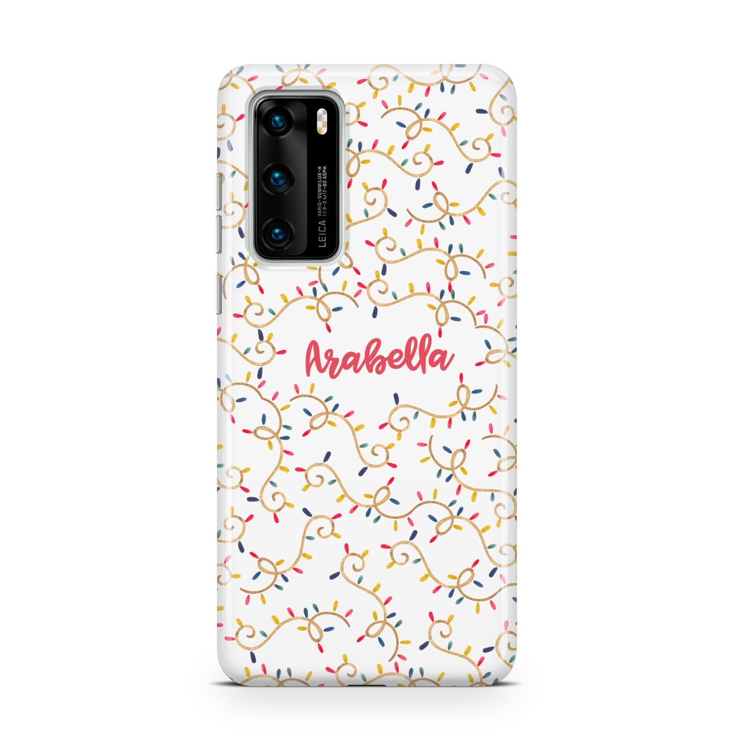 Christmas Lights Pattern Custom Huawei P40 Phone Case