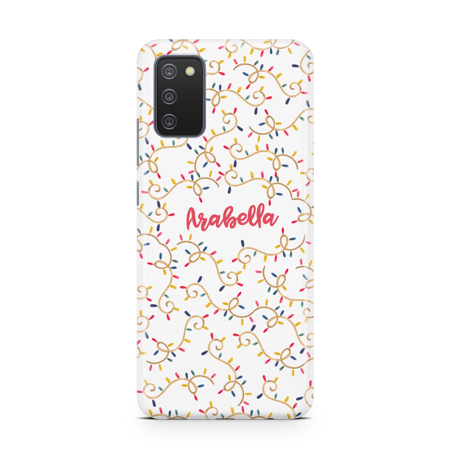 Christmas Lights Pattern Custom Samsung A02s Case