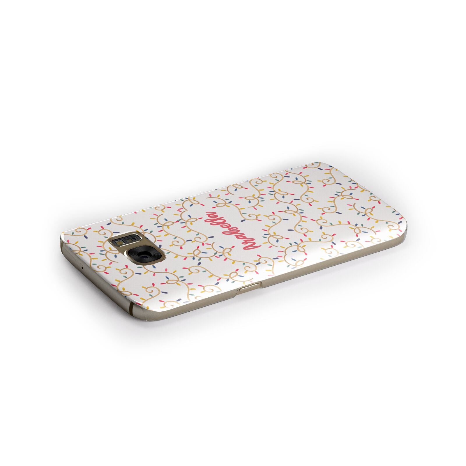 Christmas Lights Pattern Custom Samsung Galaxy Case Side Close Up