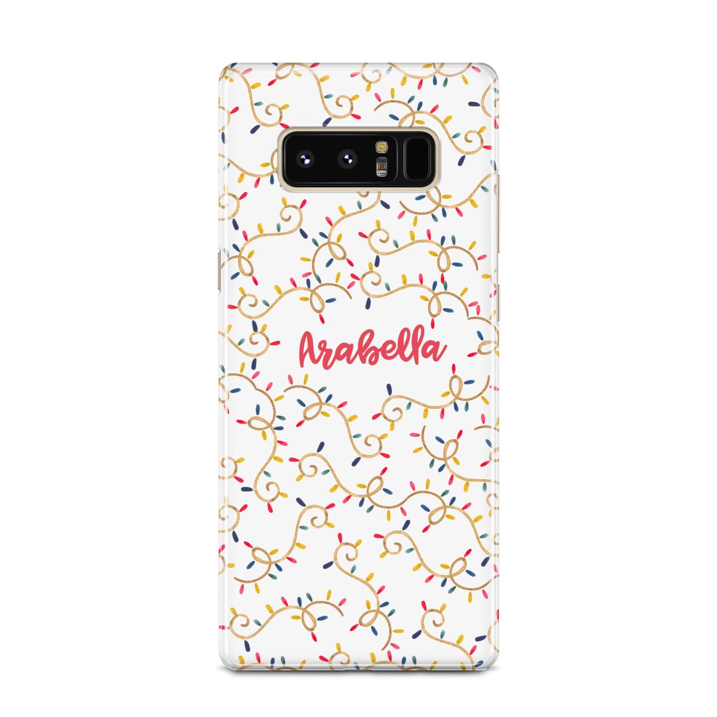 Christmas Lights Pattern Custom Samsung Galaxy Note 8 Case