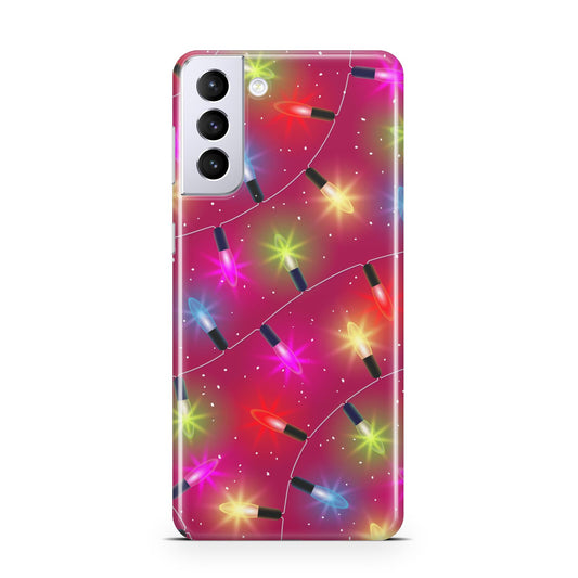 Christmas Lights Samsung S21 Plus Phone Case