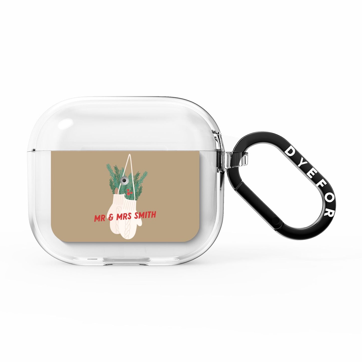 Christmas Mittens Pattern AirPods Clear Case 3rd Gen