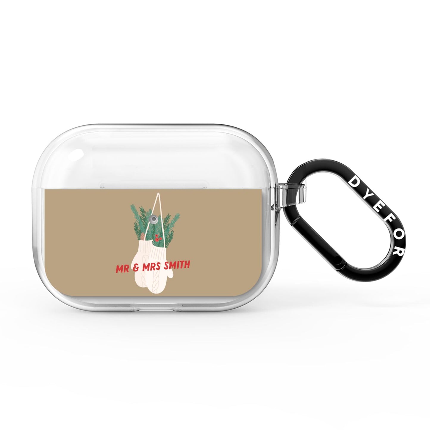 Christmas Mittens Pattern AirPods Pro Clear Case