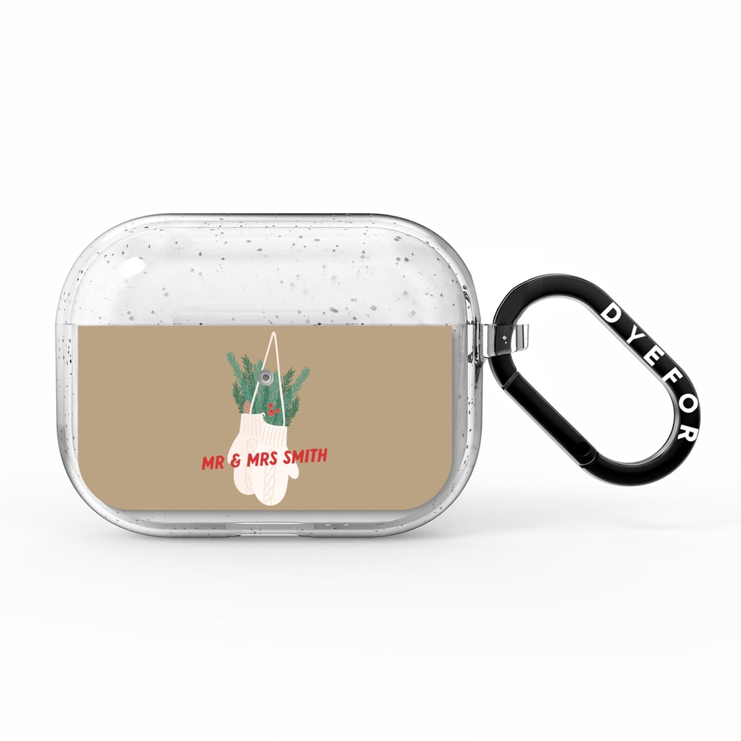 Christmas Mittens Pattern AirPods Pro Glitter Case