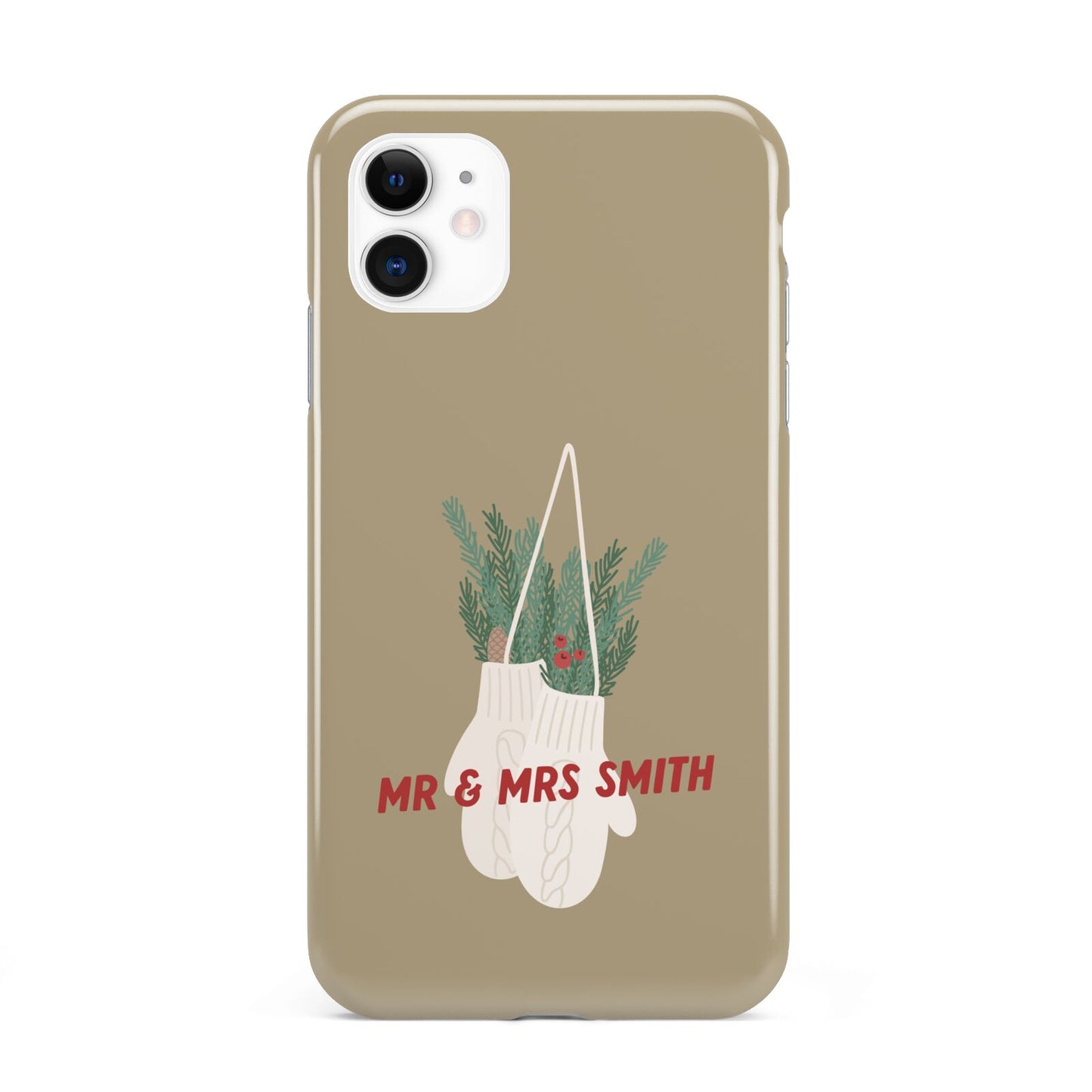 Christmas Mittens Pattern iPhone 11 3D Tough Case