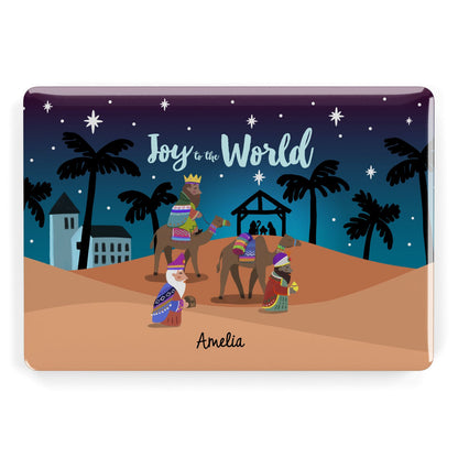 Christmas Nativity Scene with Name Apple MacBook Case