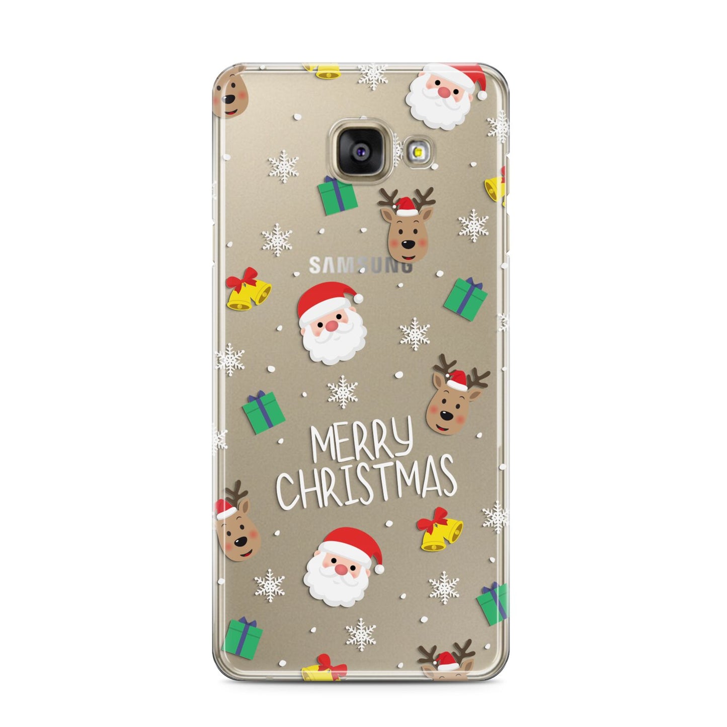 Christmas Pattern Samsung Galaxy A3 2016 Case on gold phone